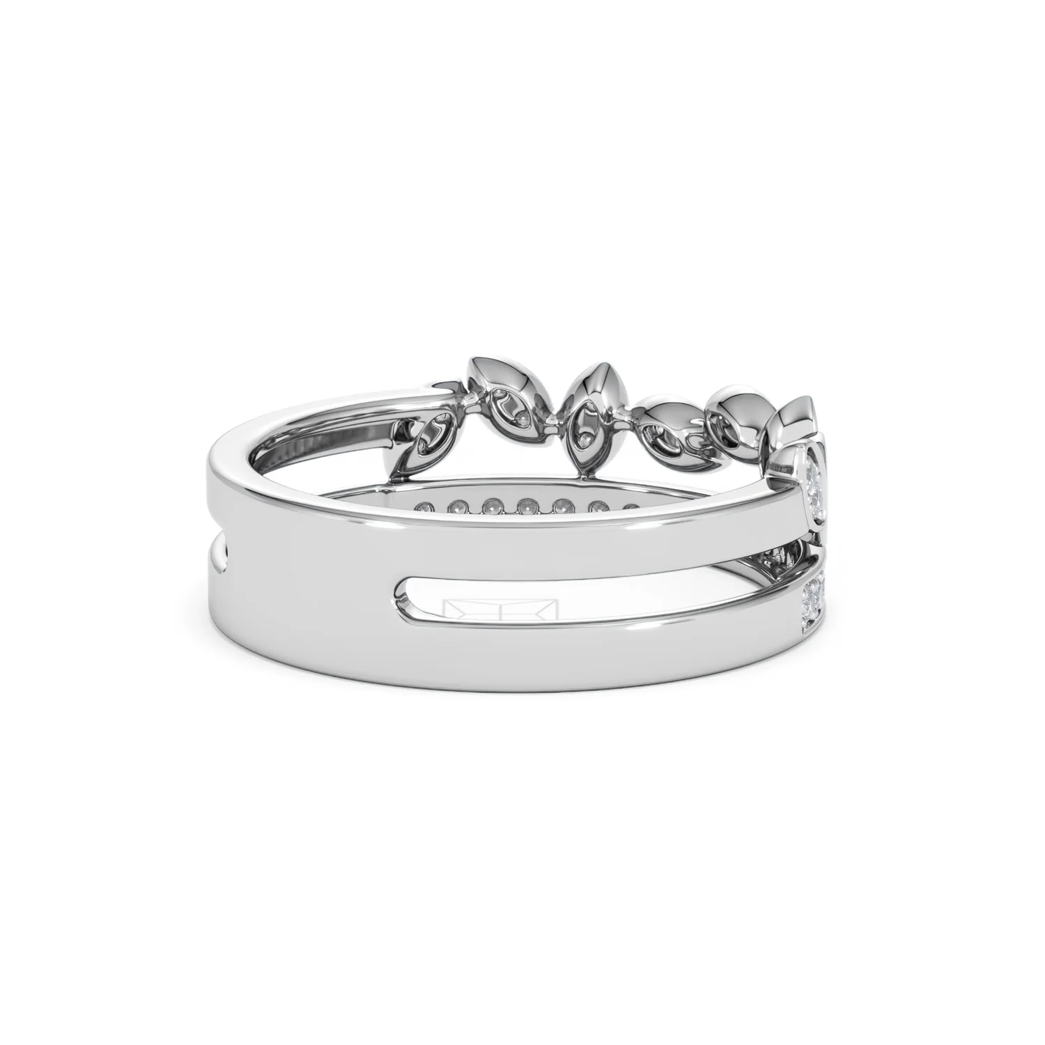 Interlocking Marquise Stacking Lab Diamond Ring 0.25ct in 925 Silver - Image 40