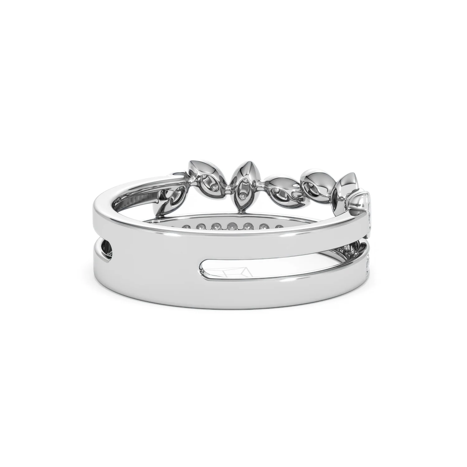 Interlocking Marquise Stacking Lab Diamond Ring 0.25ct in 925 Silver - Image 42