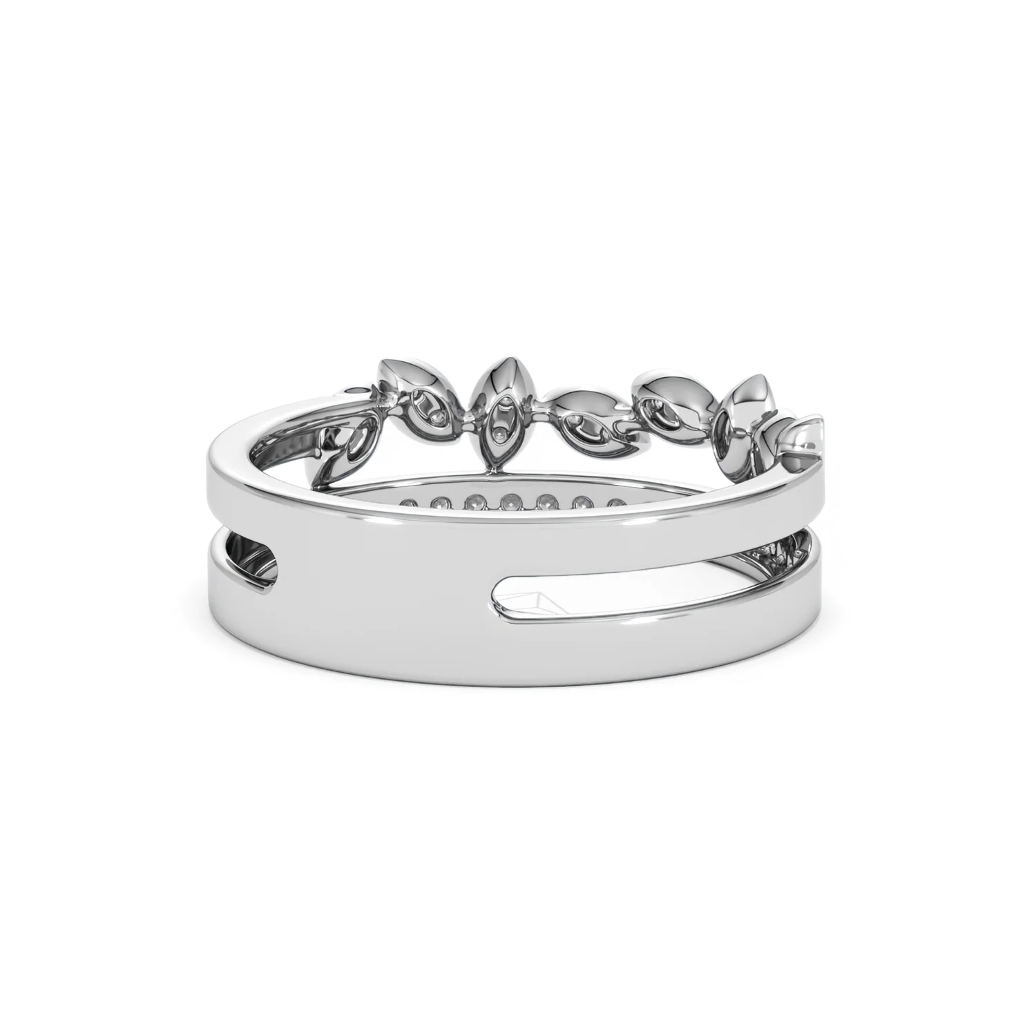 Interlocking Marquise Stacking Lab Diamond Ring 0.25ct in 925 Silver - Image 44