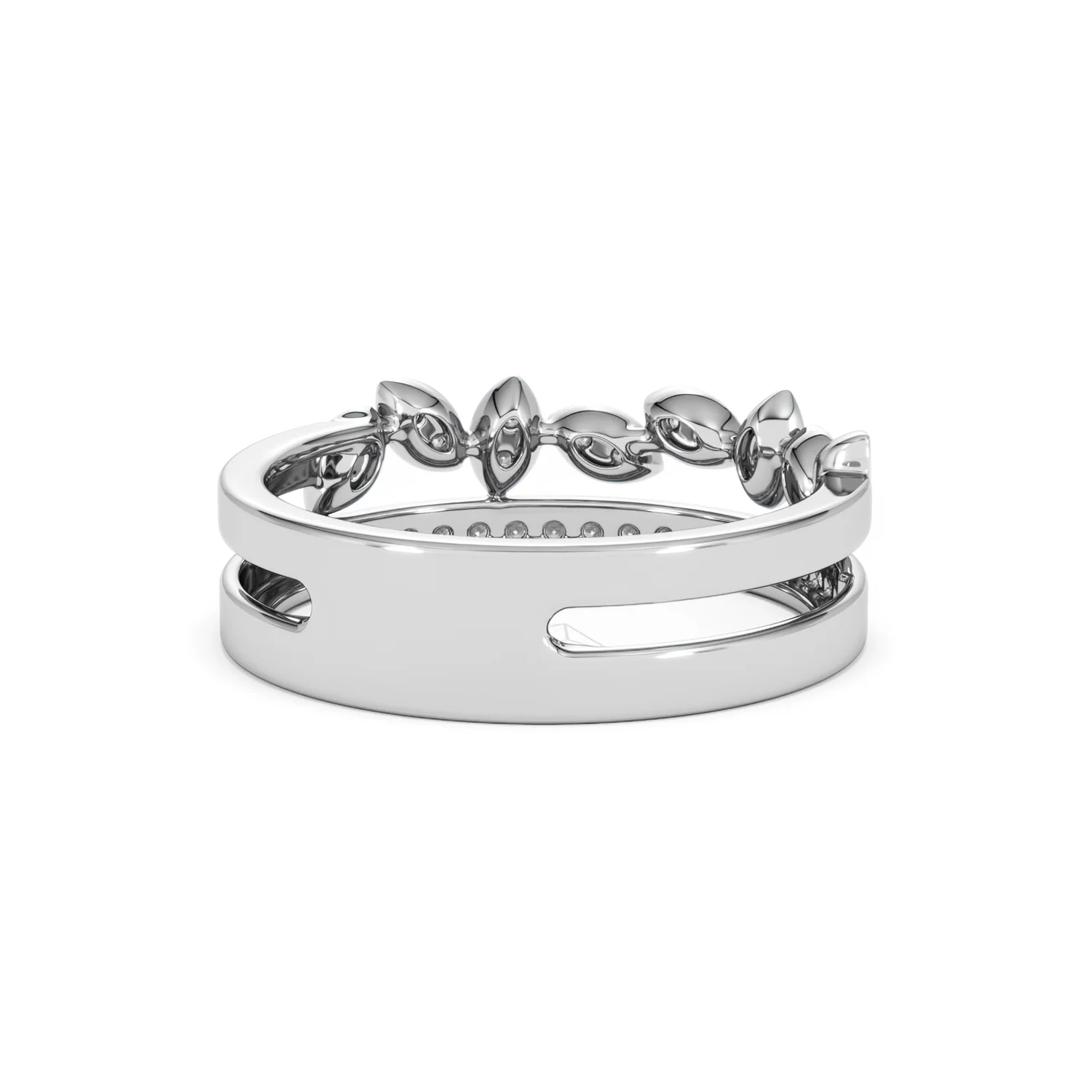 Interlocking Marquise Stacking Lab Diamond Ring 0.25ct in 925 Silver - Image 45