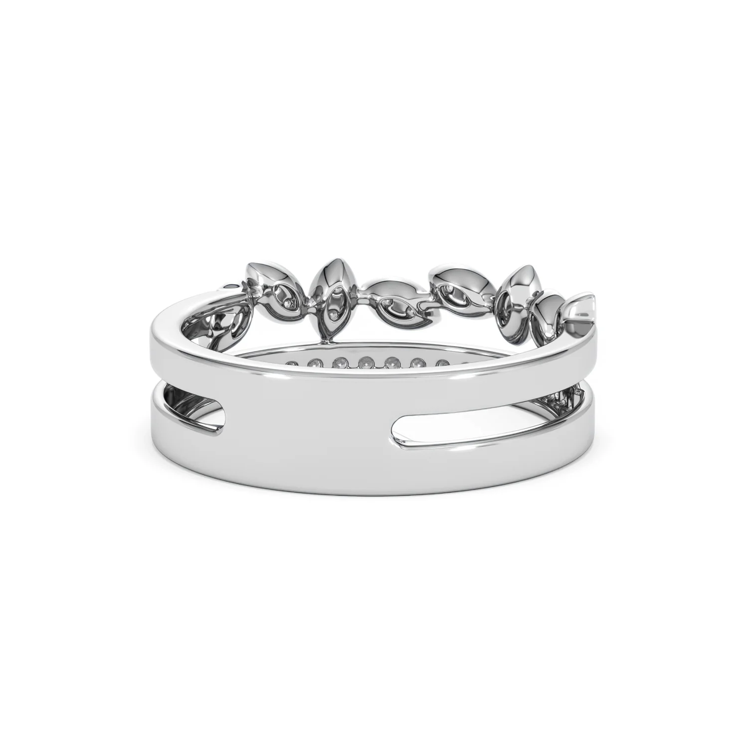 Interlocking Marquise Stacking Lab Diamond Ring 0.25ct in 925 Silver - Image 46