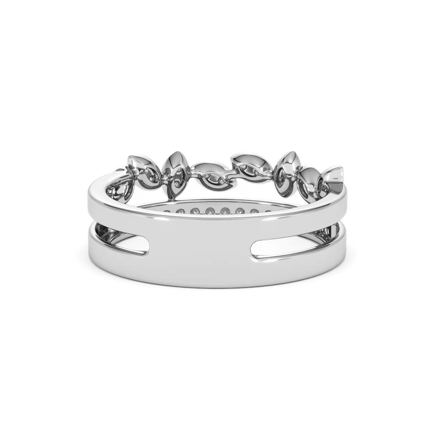 Interlocking Marquise Stacking Lab Diamond Ring 0.25ct in 925 Silver - Image 48