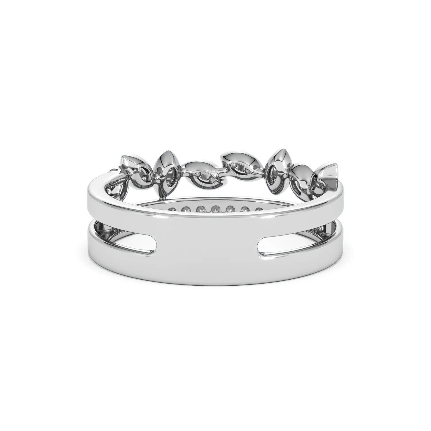 Interlocking Marquise Stacking Lab Diamond Ring 0.25ct in 925 Silver - Image 49