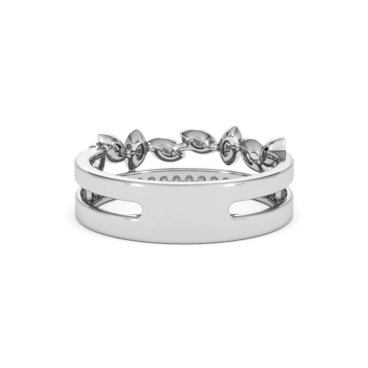 Interlocking Marquise Stacking Lab Diamond Ring 0.25ct in 925 Silver - Image 50