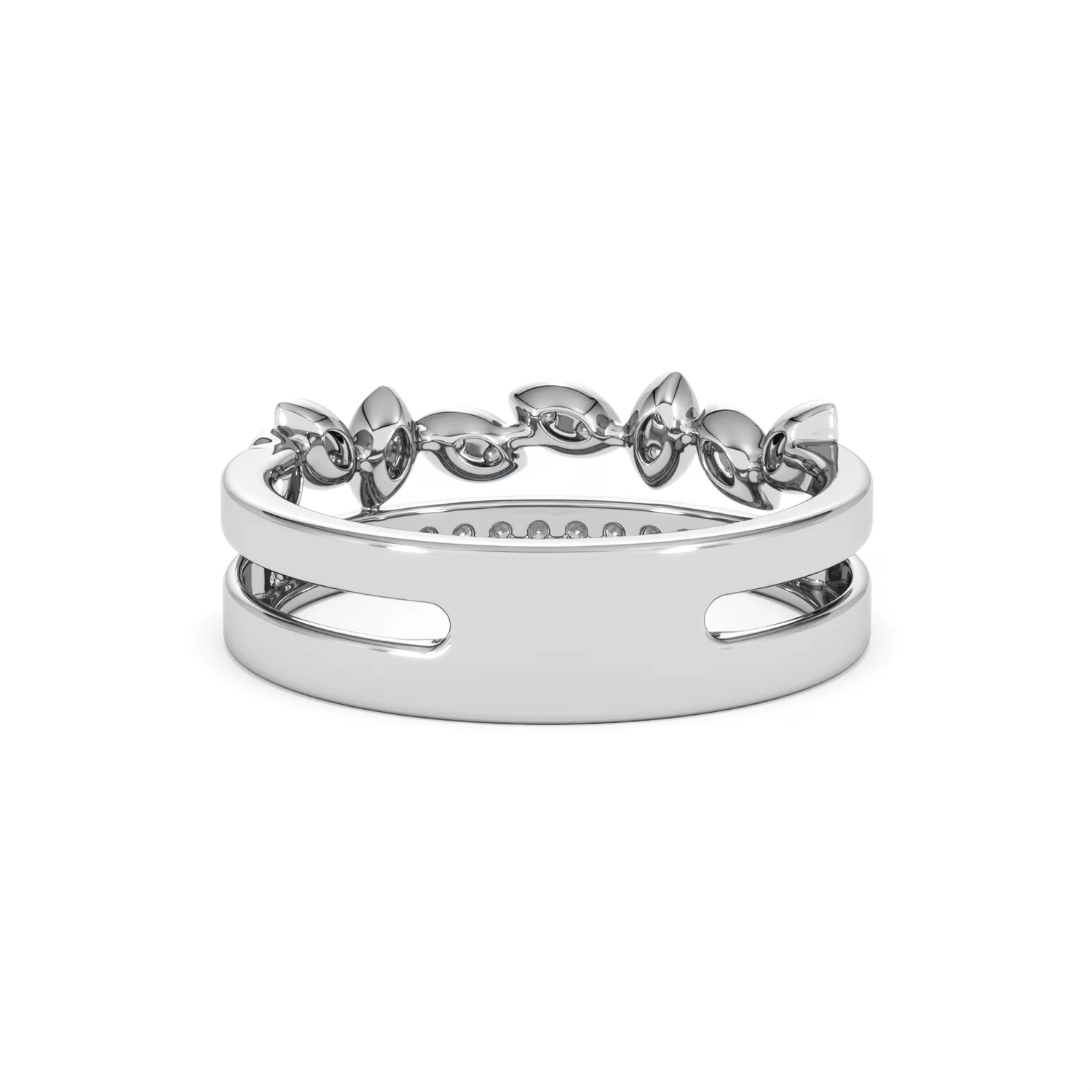 Interlocking Marquise Stacking Lab Diamond Ring 0.25ct in 925 Silver - Image 51