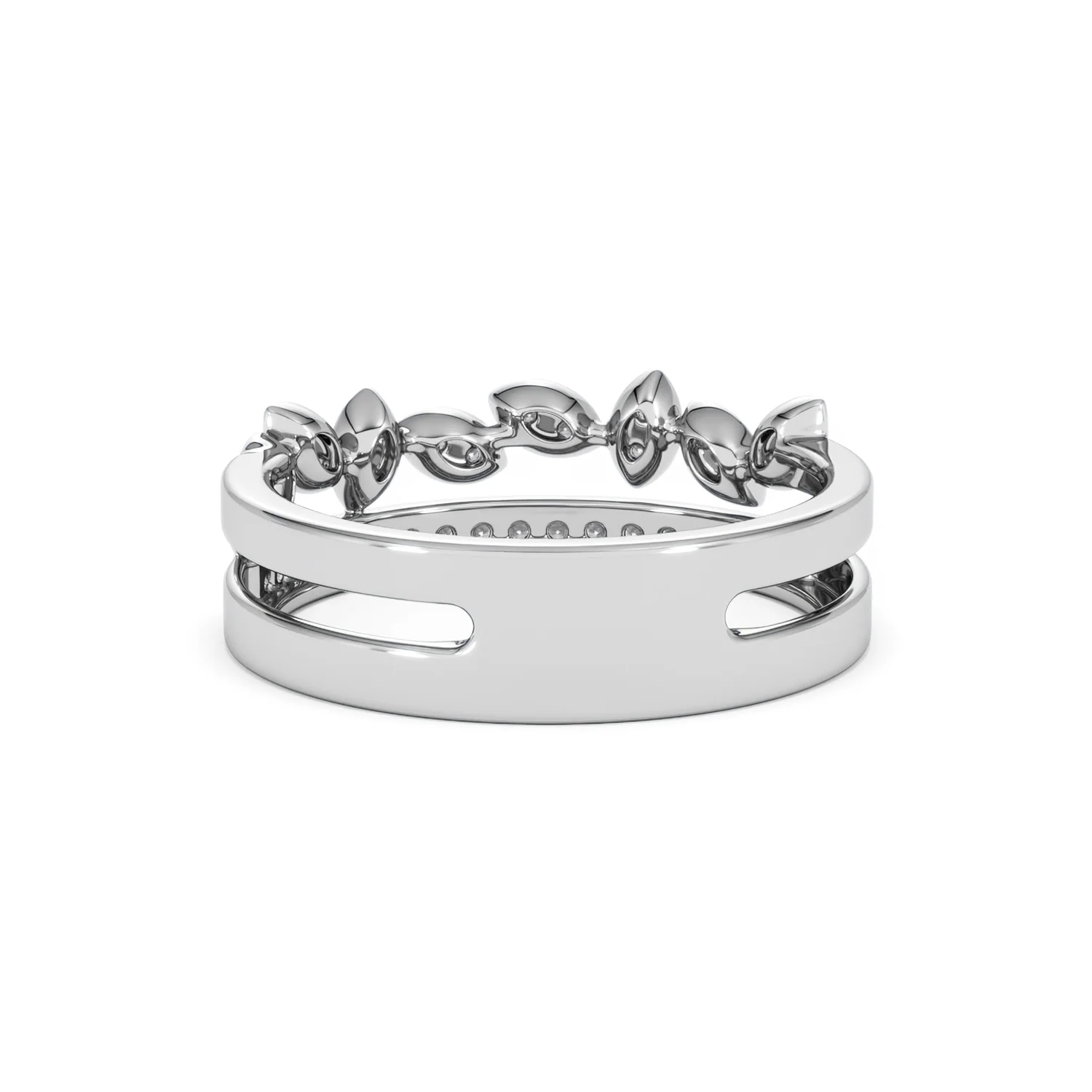 Interlocking Marquise Stacking Lab Diamond Ring 0.25ct in 925 Silver - Image 52