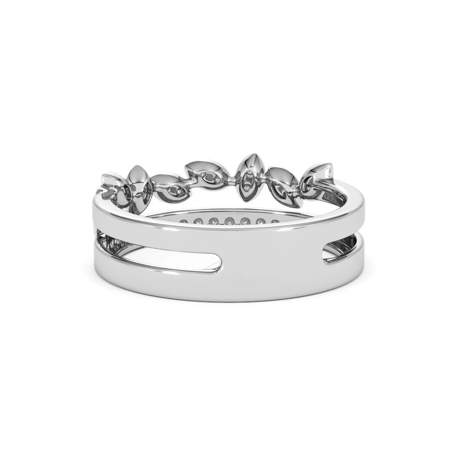 Interlocking Marquise Stacking Lab Diamond Ring 0.25ct in 925 Silver - Image 54