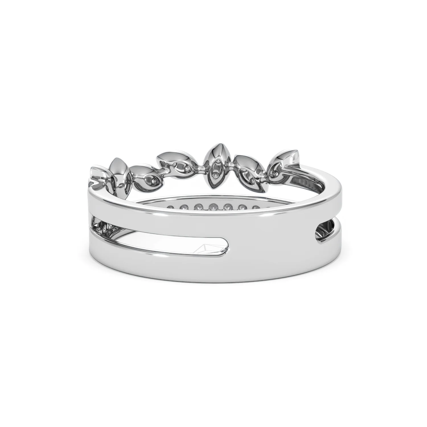 Interlocking Marquise Stacking Lab Diamond Ring 0.25ct in 925 Silver - Image 56