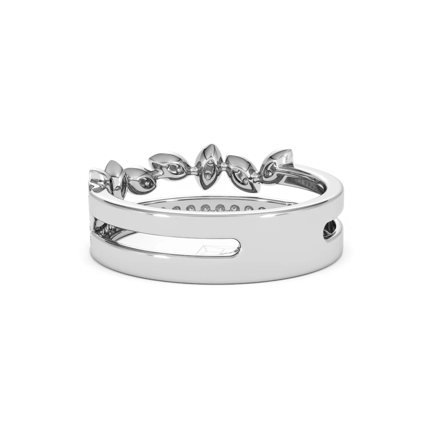 Interlocking Marquise Stacking Lab Diamond Ring 0.25ct in 925 Silver - Image 57