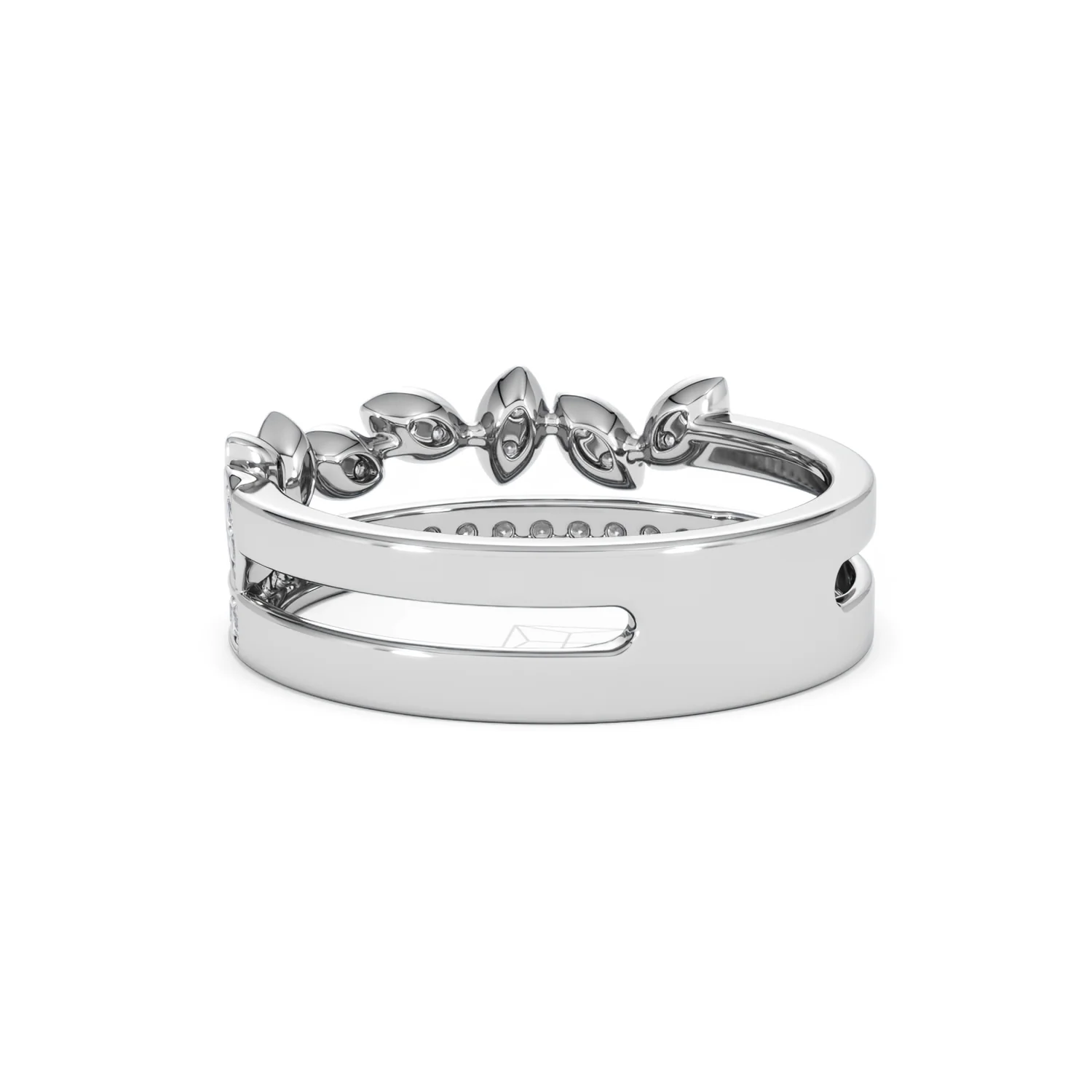 Interlocking Marquise Stacking Lab Diamond Ring 0.25ct in 925 Silver - Image 58