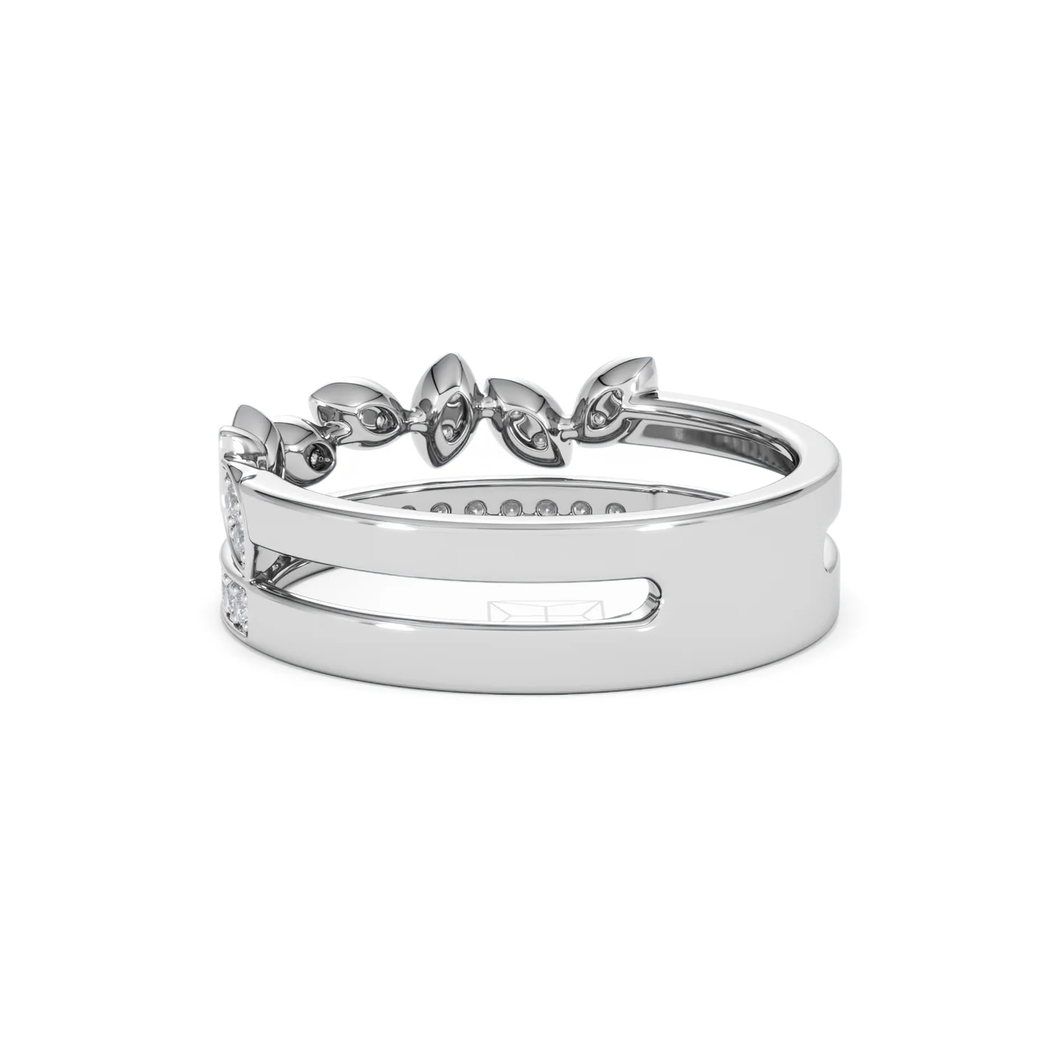 Interlocking Marquise Stacking Lab Diamond Ring 0.25ct in 925 Silver - Image 60