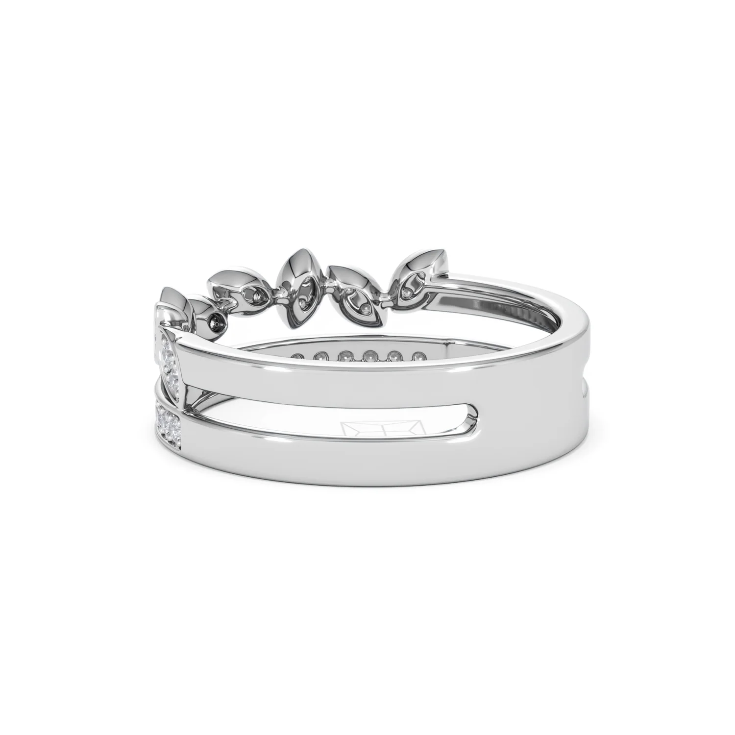 Interlocking Marquise Stacking Lab Diamond Ring 0.25ct in 925 Silver - Image 61