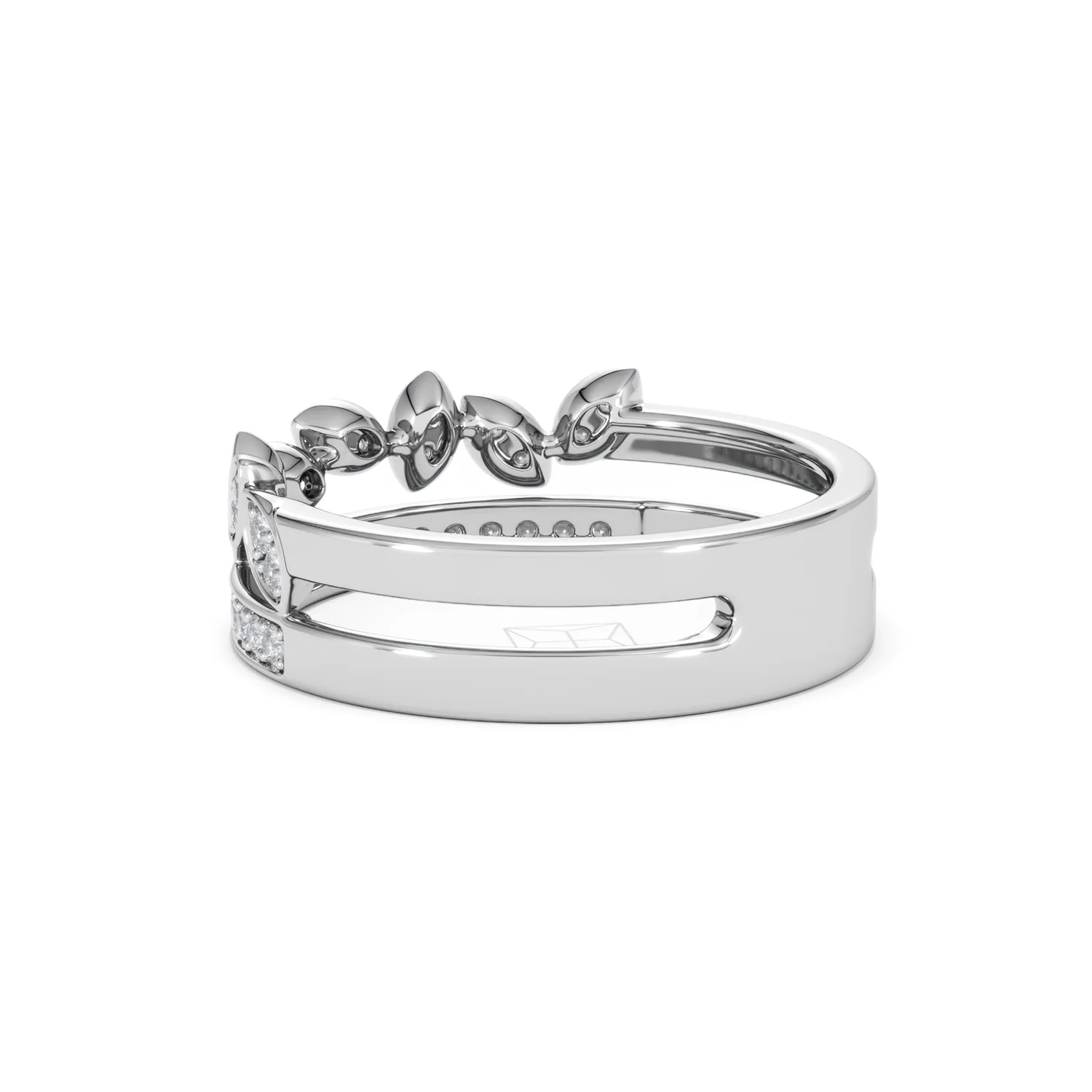 Interlocking Marquise Stacking Lab Diamond Ring 0.25ct in 925 Silver - Image 62