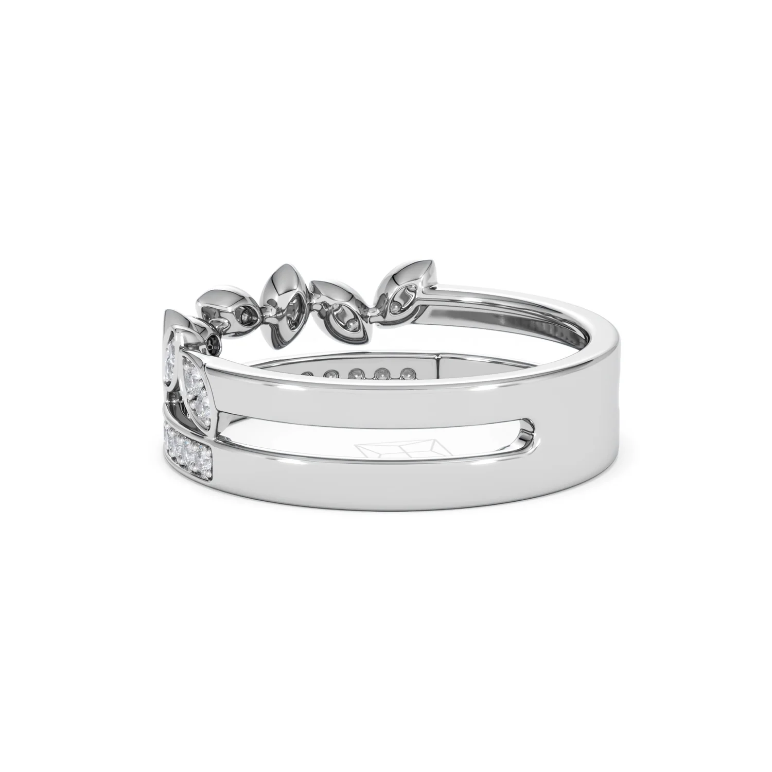 Interlocking Marquise Stacking Lab Diamond Ring 0.25ct in 925 Silver - Image 63
