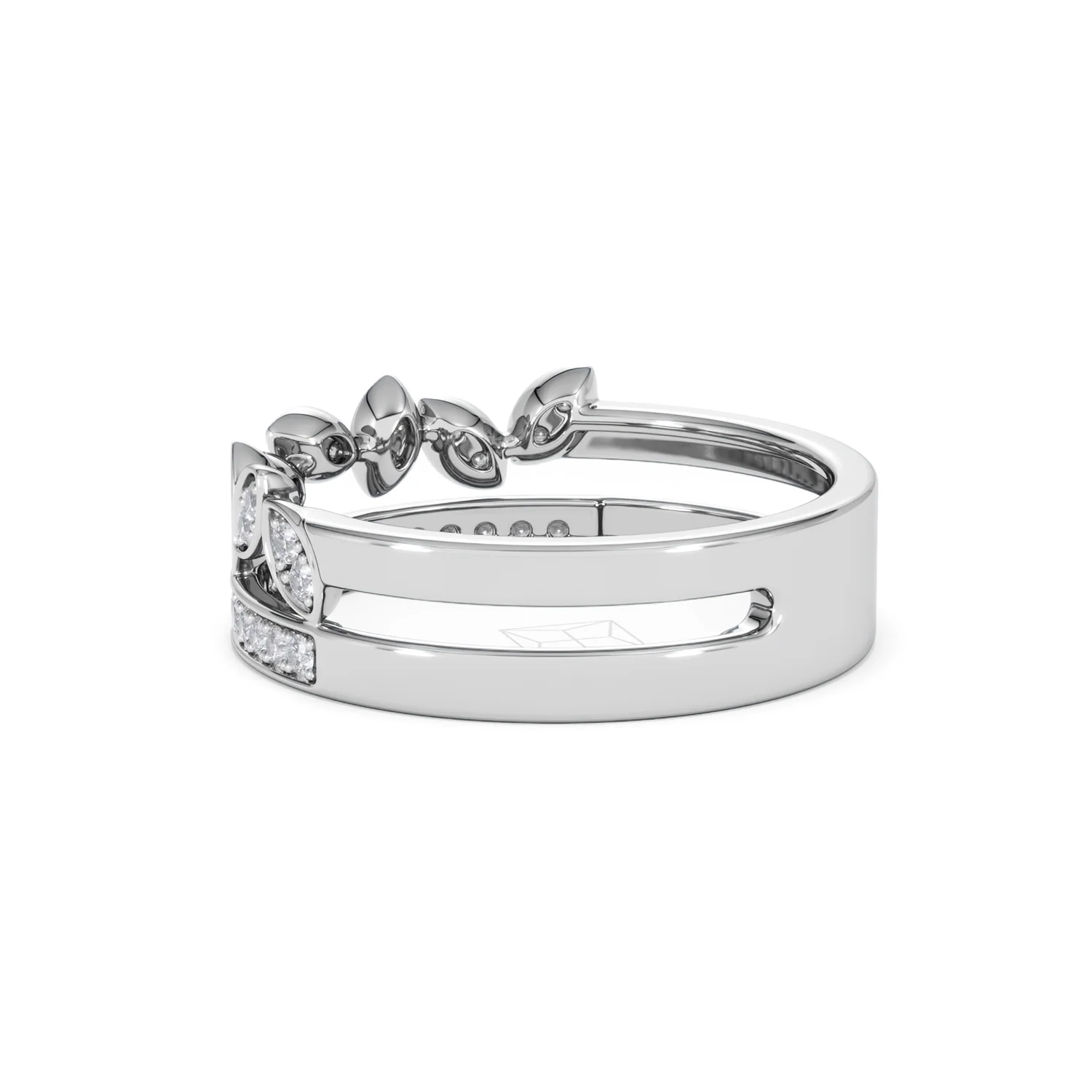 Interlocking Marquise Stacking Lab Diamond Ring 0.25ct in 925 Silver - Image 64