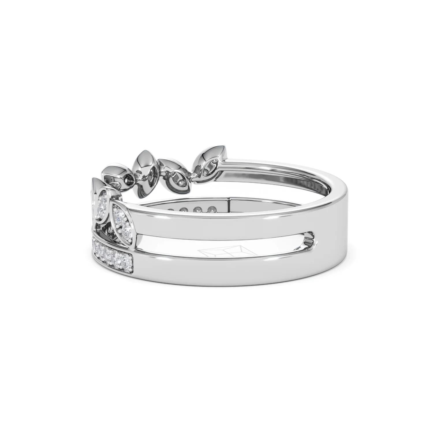 Interlocking Marquise Stacking Lab Diamond Ring 0.25ct in 925 Silver - Image 65