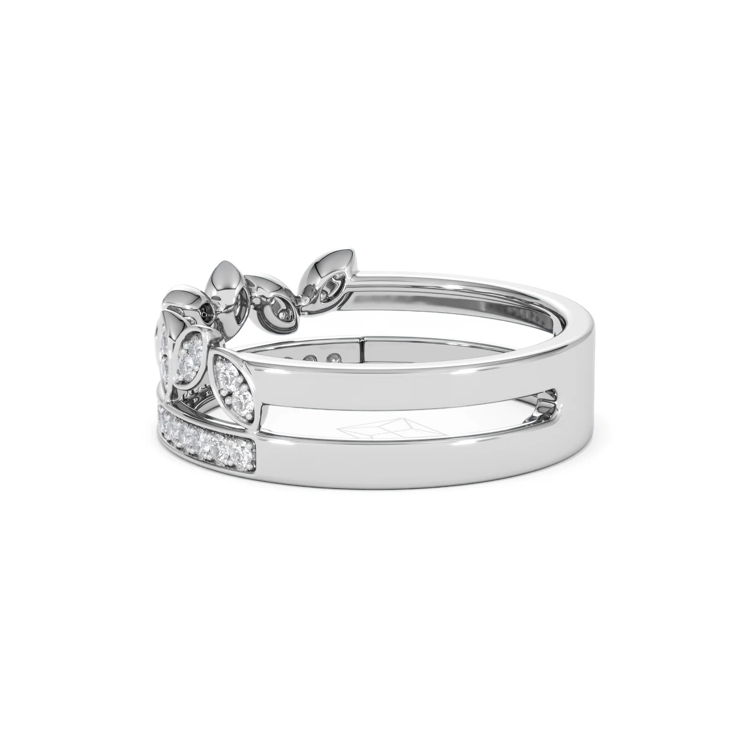 Interlocking Marquise Stacking Lab Diamond Ring 0.25ct in 925 Silver - Image 67