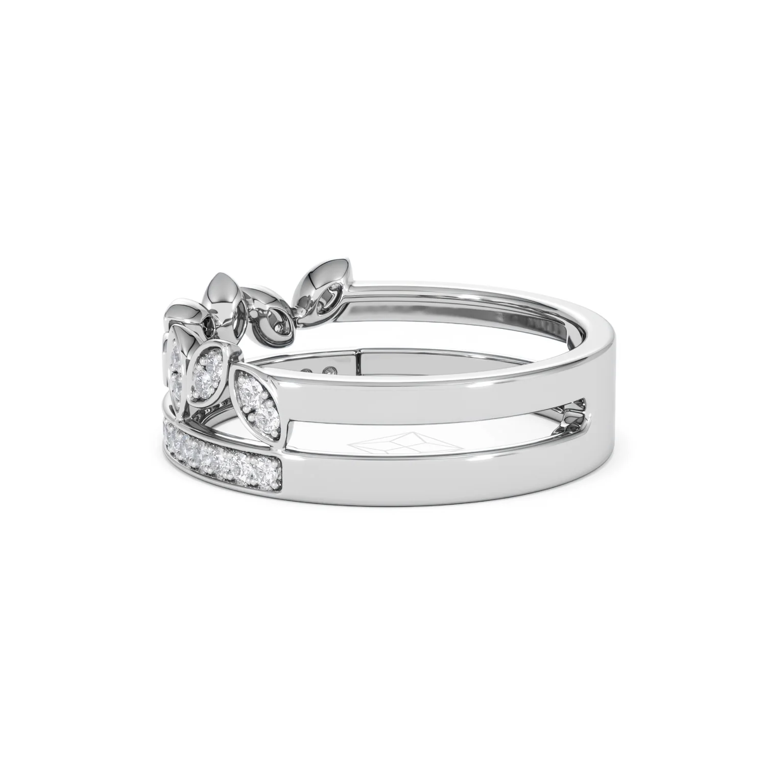 Interlocking Marquise Stacking Lab Diamond Ring 0.25ct in 925 Silver - Image 68