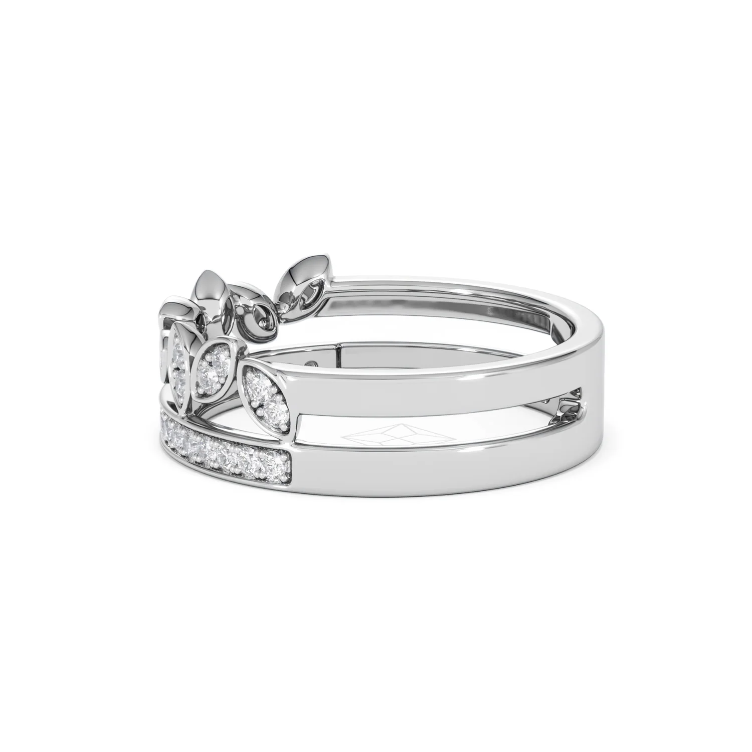 Interlocking Marquise Stacking Lab Diamond Ring 0.25ct in 925 Silver - Image 69