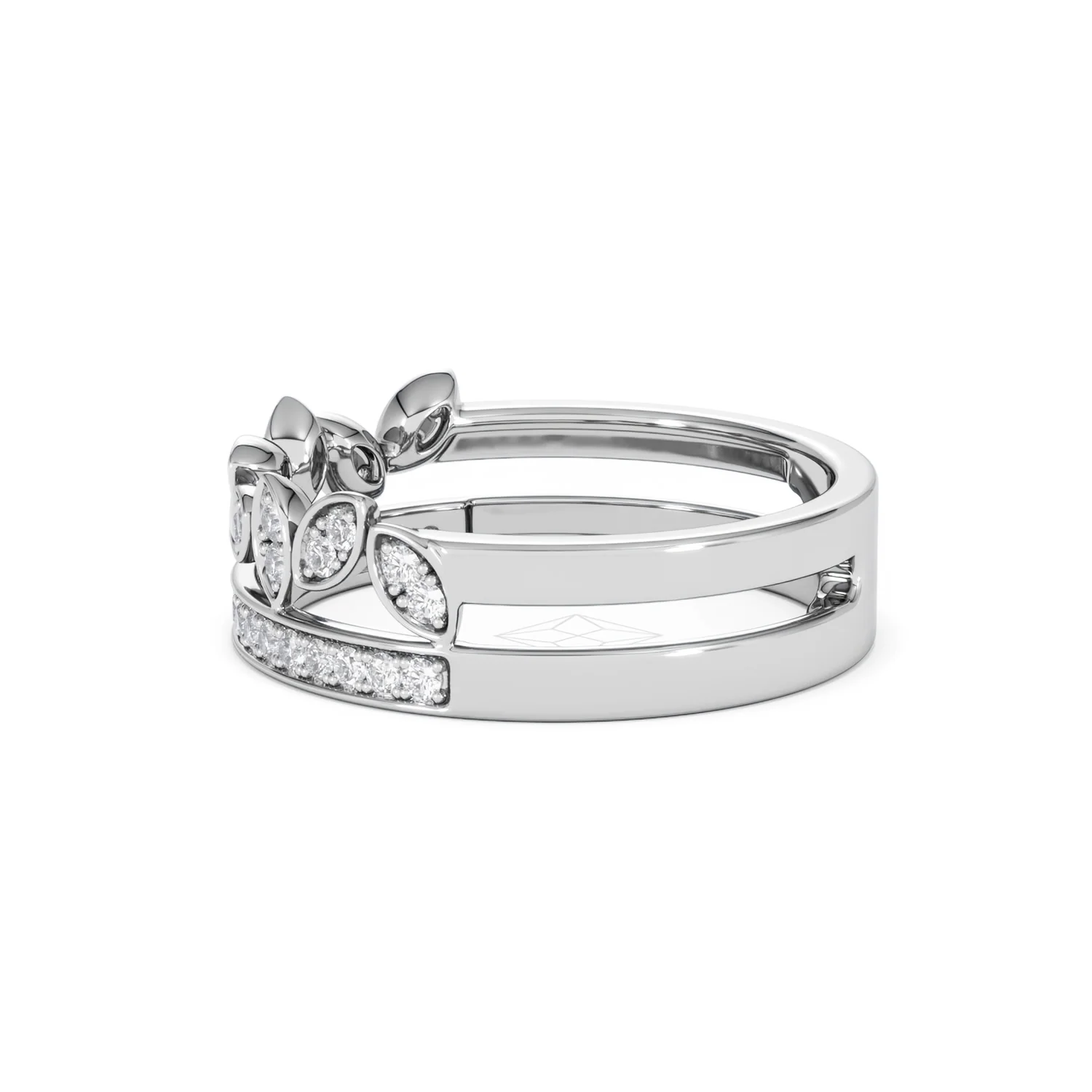 Interlocking Marquise Stacking Lab Diamond Ring 0.25ct in 925 Silver - Image 70