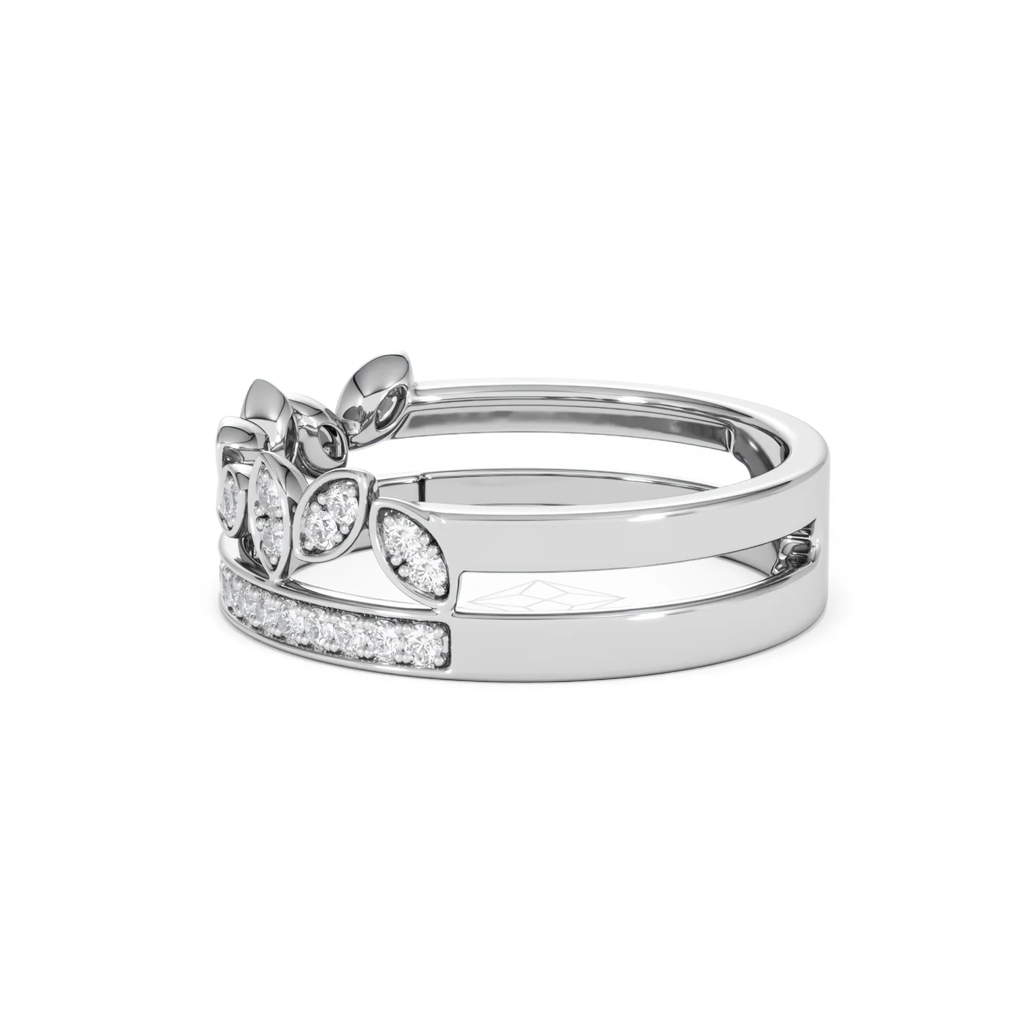 Interlocking Marquise Stacking Lab Diamond Ring 0.25ct in 925 Silver - Image 71