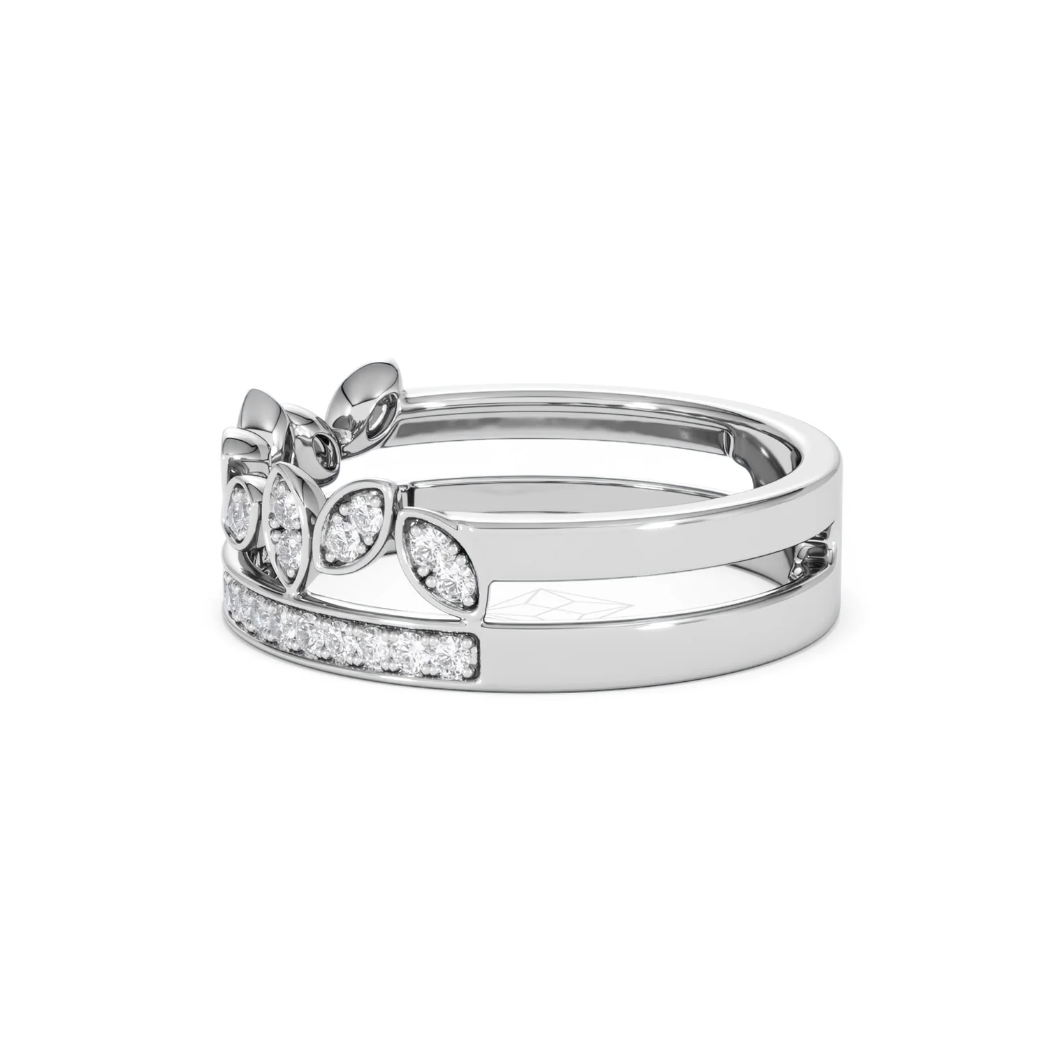Interlocking Marquise Stacking Lab Diamond Ring 0.25ct in 925 Silver - Image 72