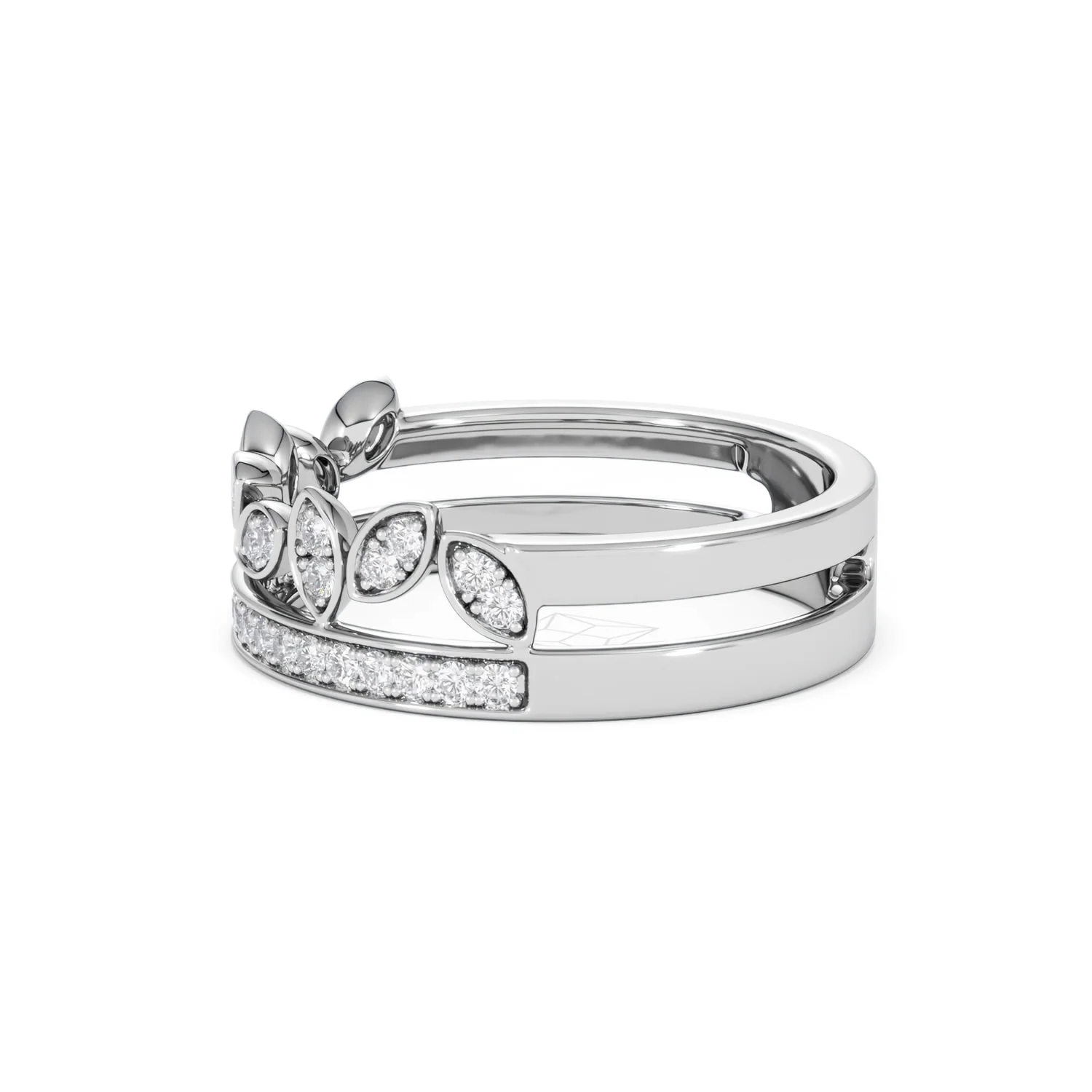 Interlocking Marquise Stacking Lab Diamond Ring 0.25ct in 925 Silver - Image 73