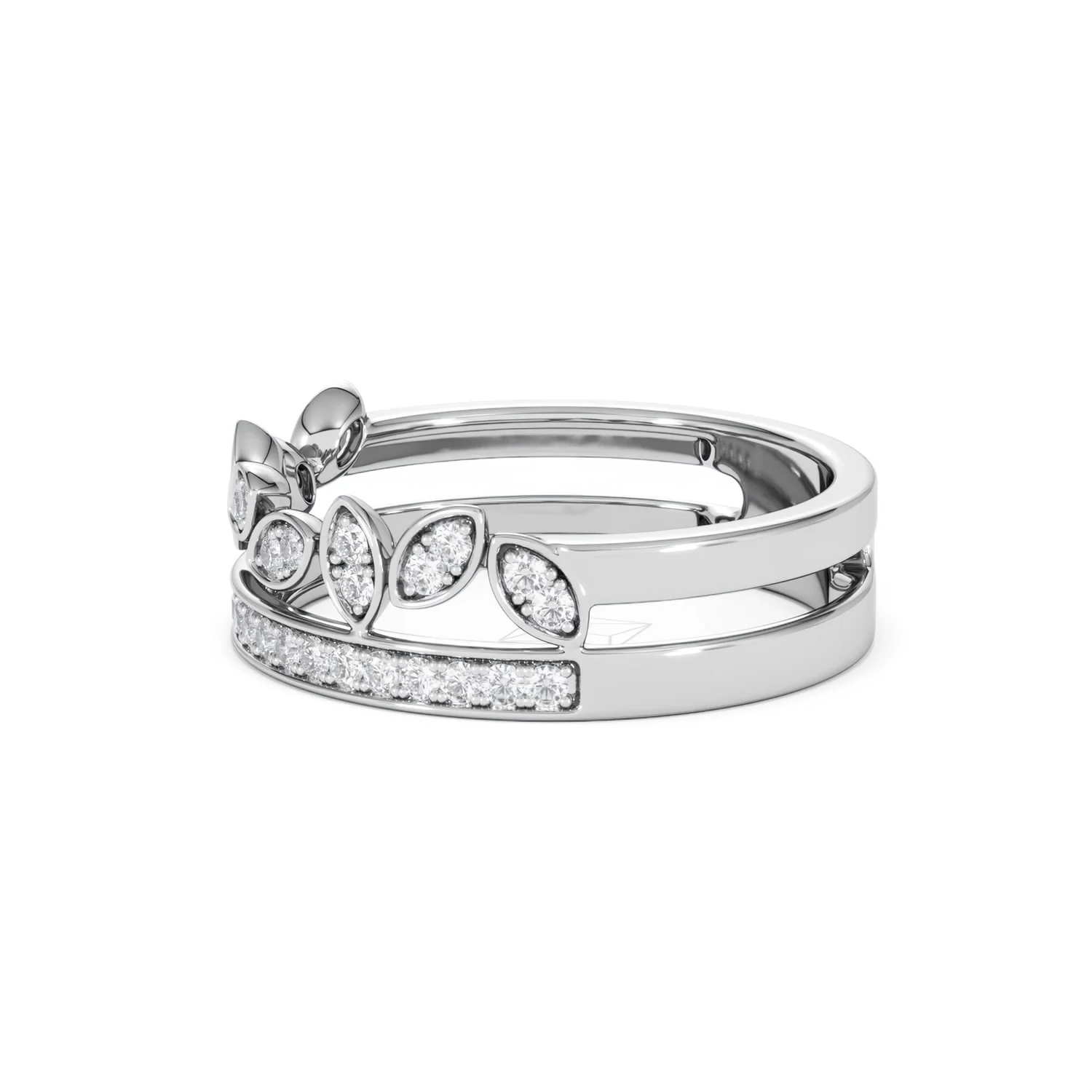 Interlocking Marquise Stacking Lab Diamond Ring 0.25ct in 925 Silver - Image 75
