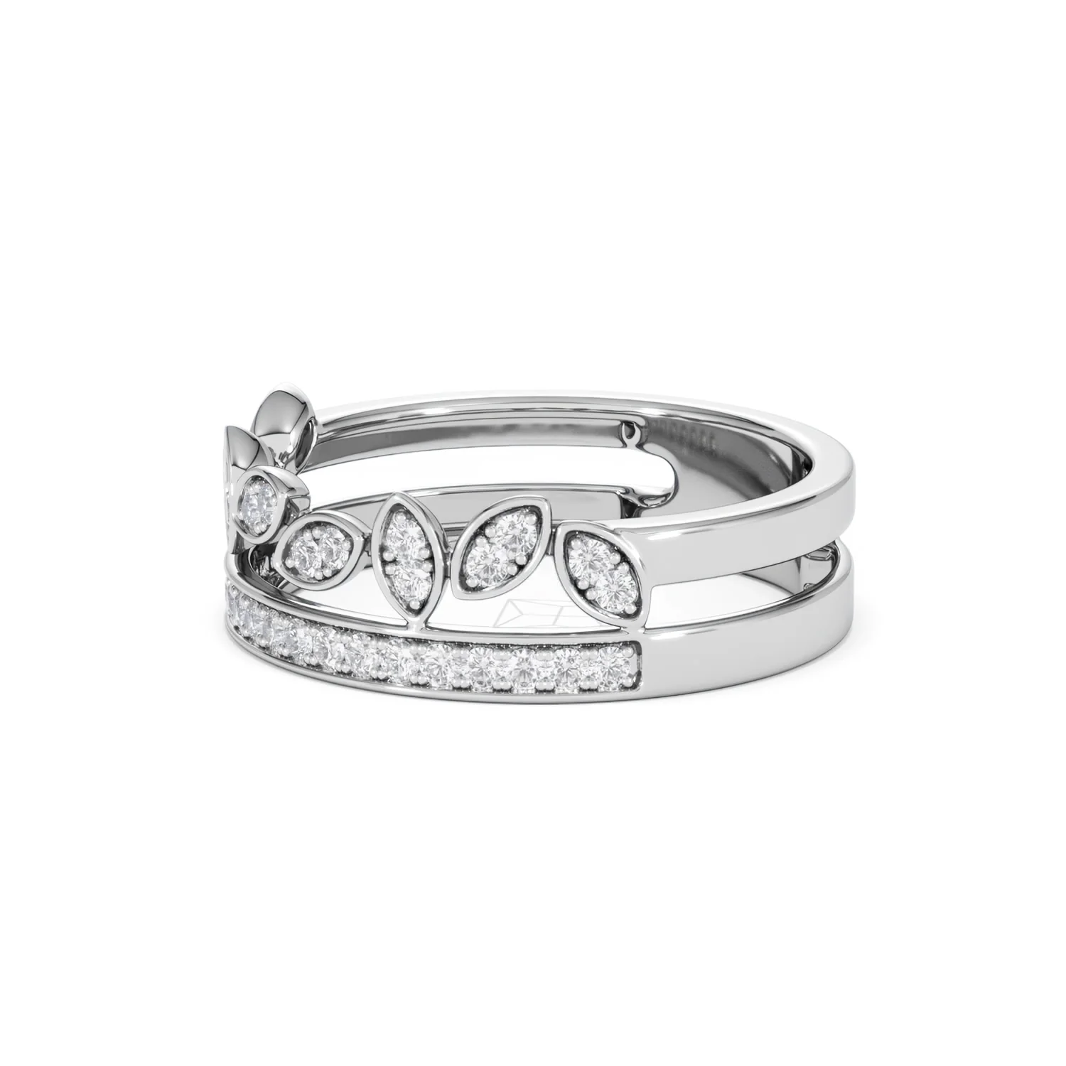 Interlocking Marquise Stacking Lab Diamond Ring 0.25ct in 925 Silver - Image 78