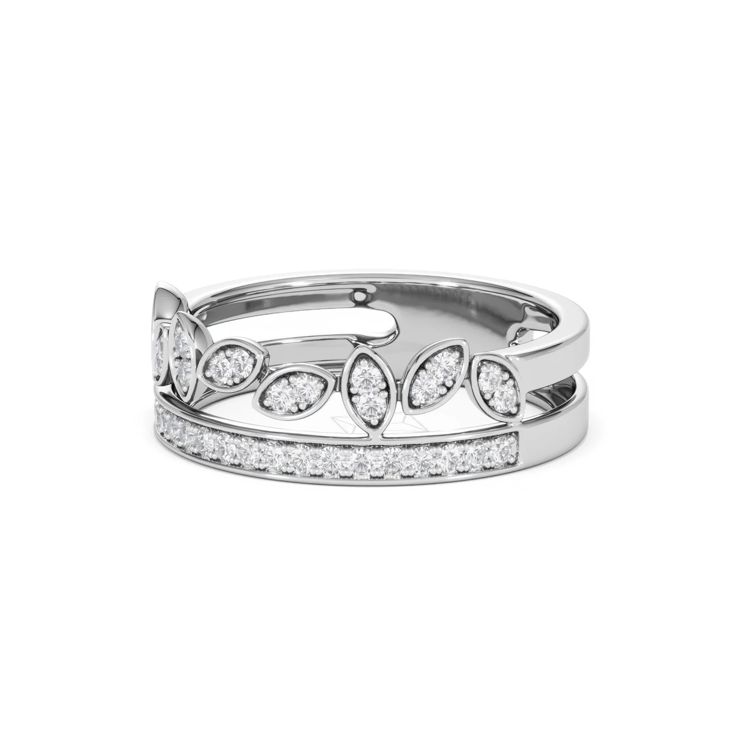 Interlocking Marquise Stacking Lab Diamond Ring 0.25ct in 925 Silver - Image 83