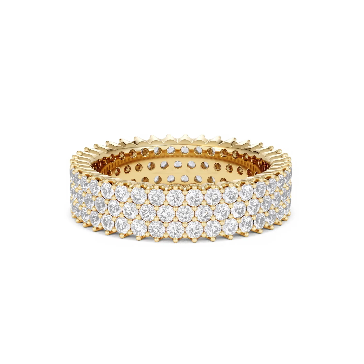 Jasmine Lab Diamond Pave Eternity Ring 2.00ct G/VS in 18K Gold - Image 17