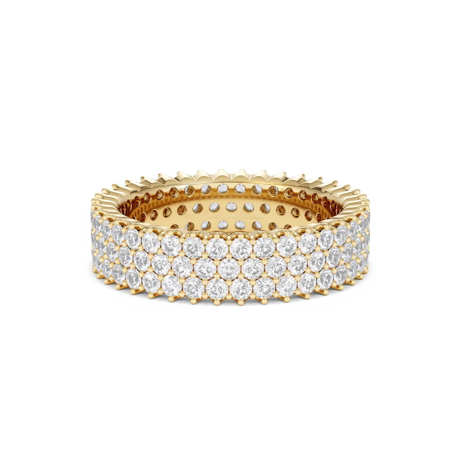 Jasmine Lab Diamond Pave Eternity Ring 2.00ct G/VS in 18K Gold - Image 77