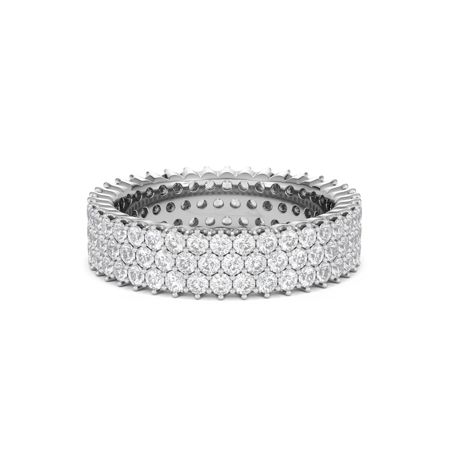 Jasmine Lab Diamond Pave Eternity Ring 2.00ct G/VS in 18K White Gold - Image 11