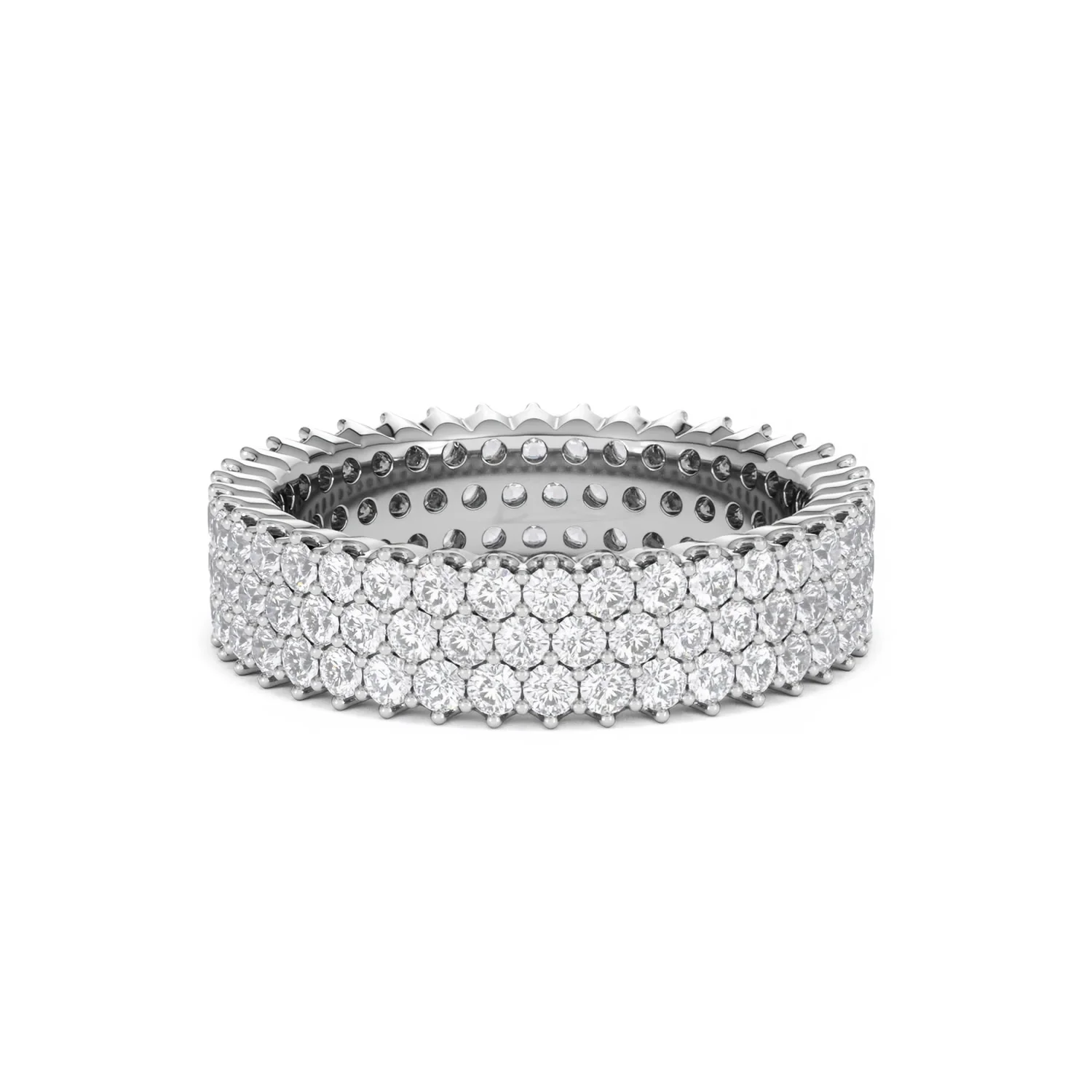 Jasmine Lab Diamond Pave Eternity Ring 2.00ct G/VS in 18K White Gold - Image 22