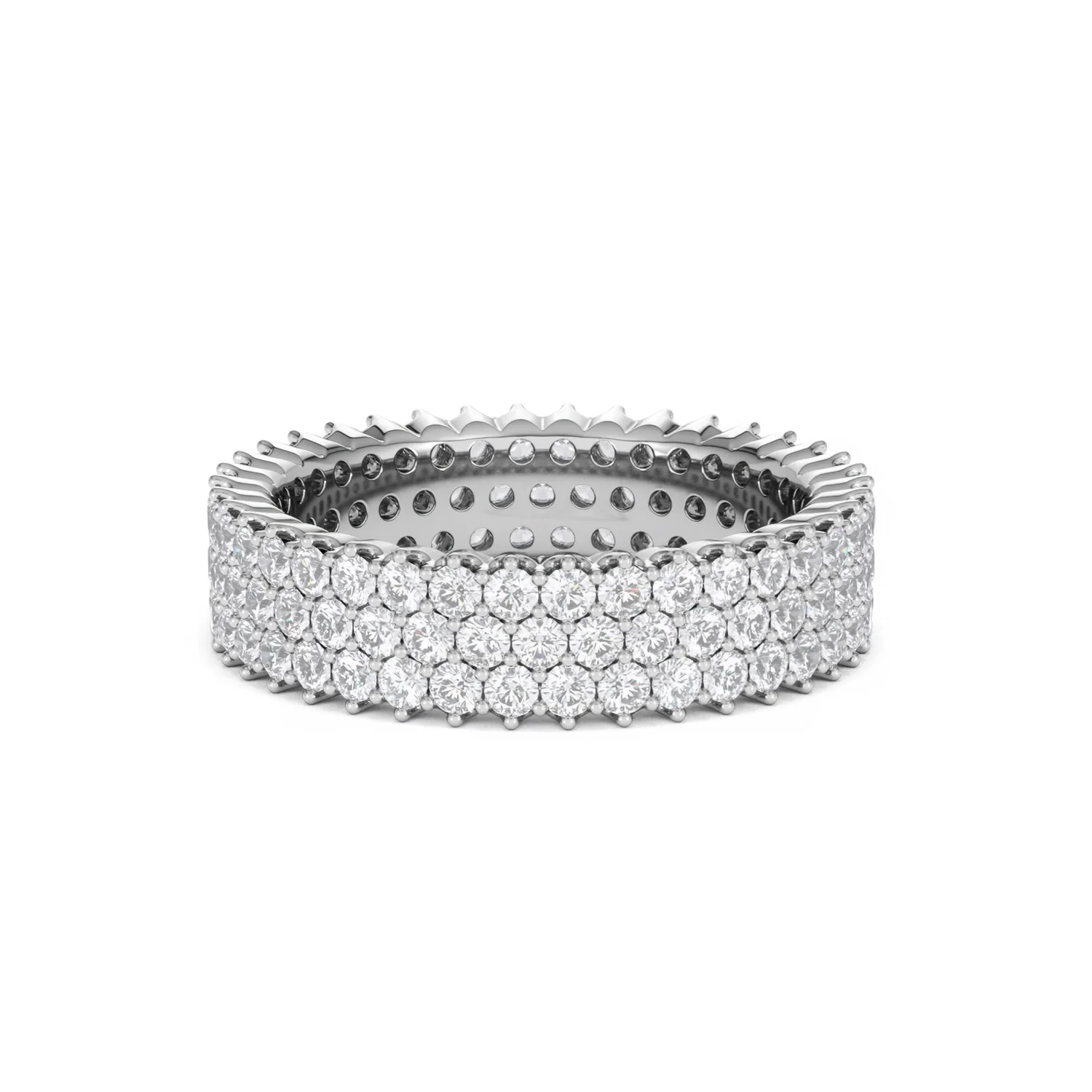 Jasmine Lab Diamond Pave Eternity Ring 2.00ct G/VS in 18K White Gold - Image 31
