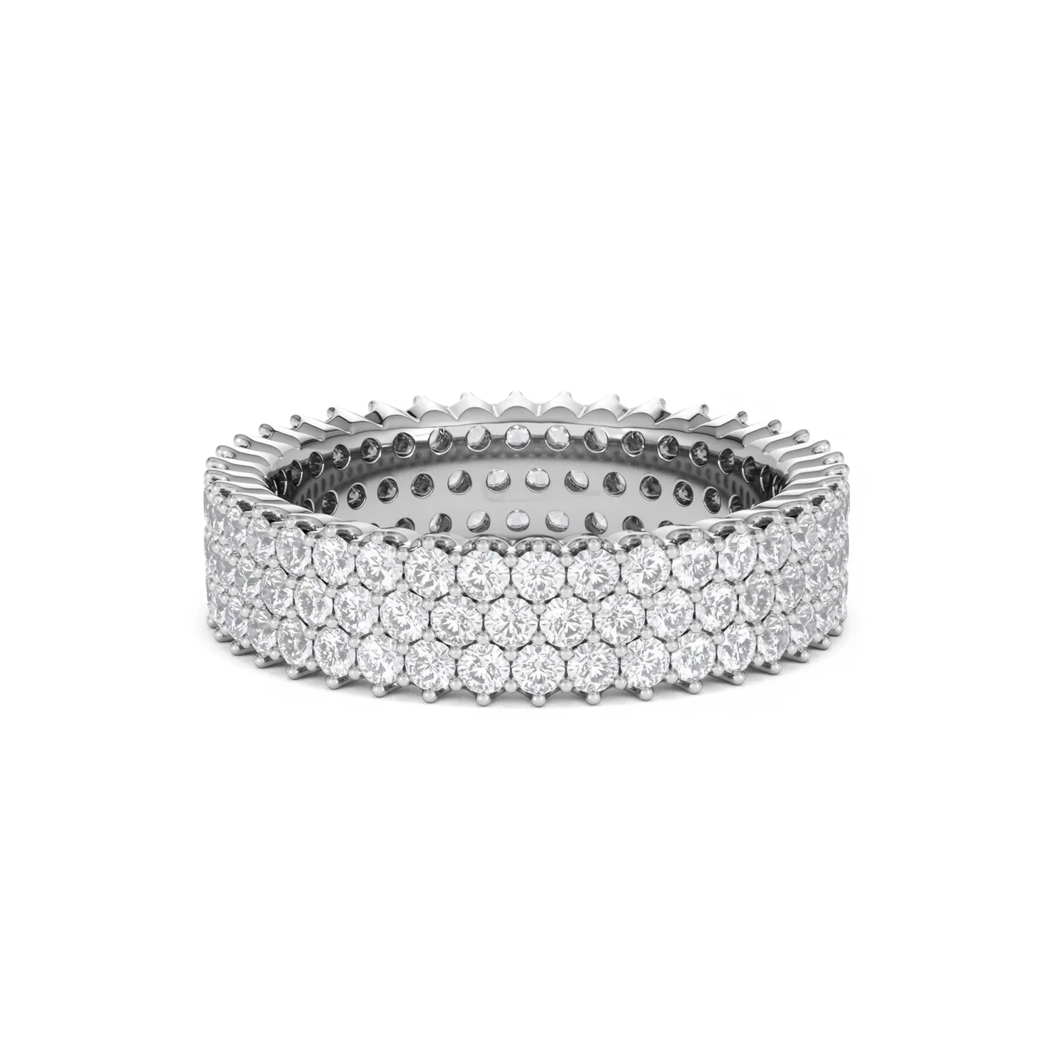 Jasmine Lab Diamond Pave Eternity Ring 2.00ct G/VS in 18K White Gold - Image 43