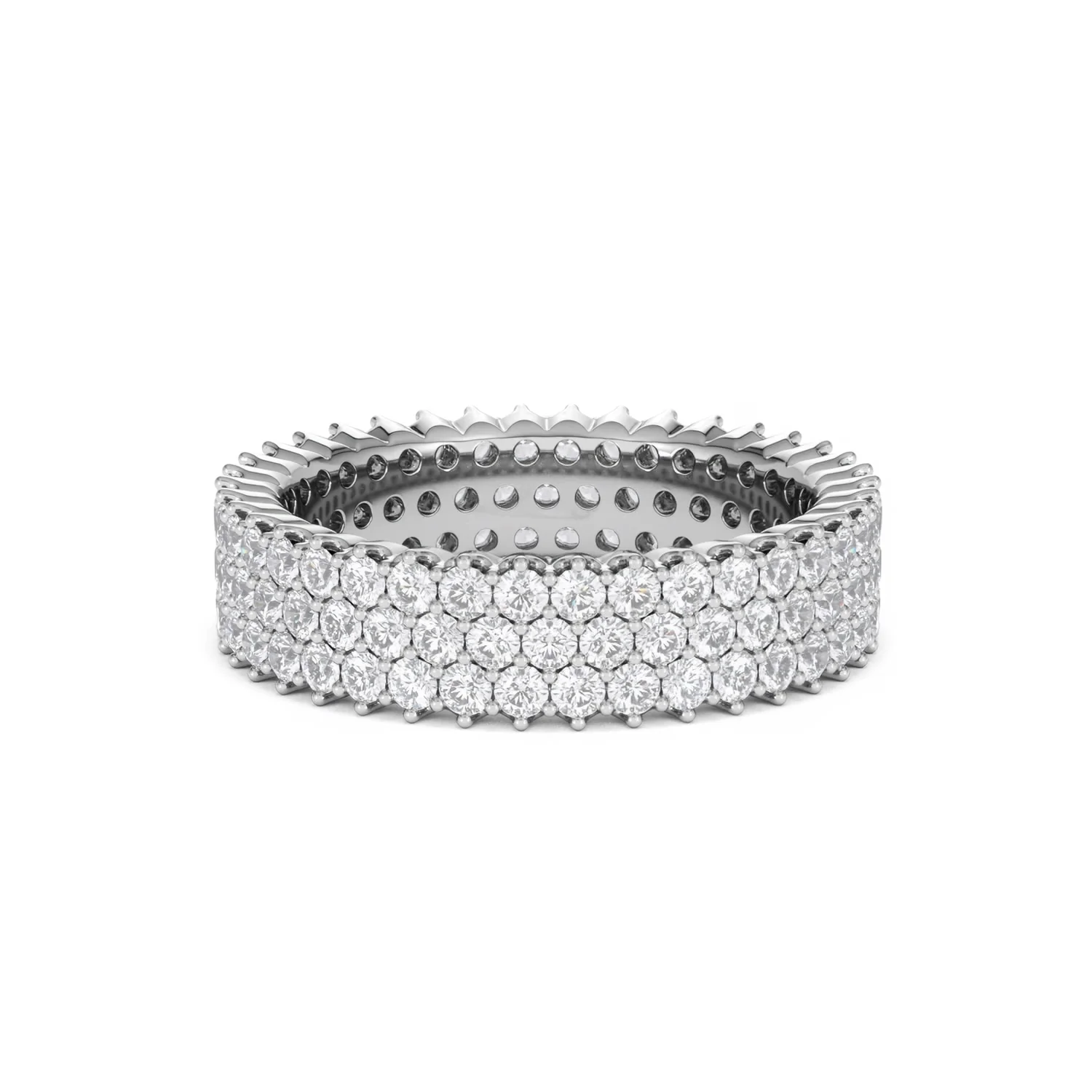 Jasmine Lab Diamond Pave Eternity Ring 2.00ct G/VS in 18K White Gold - Image 52