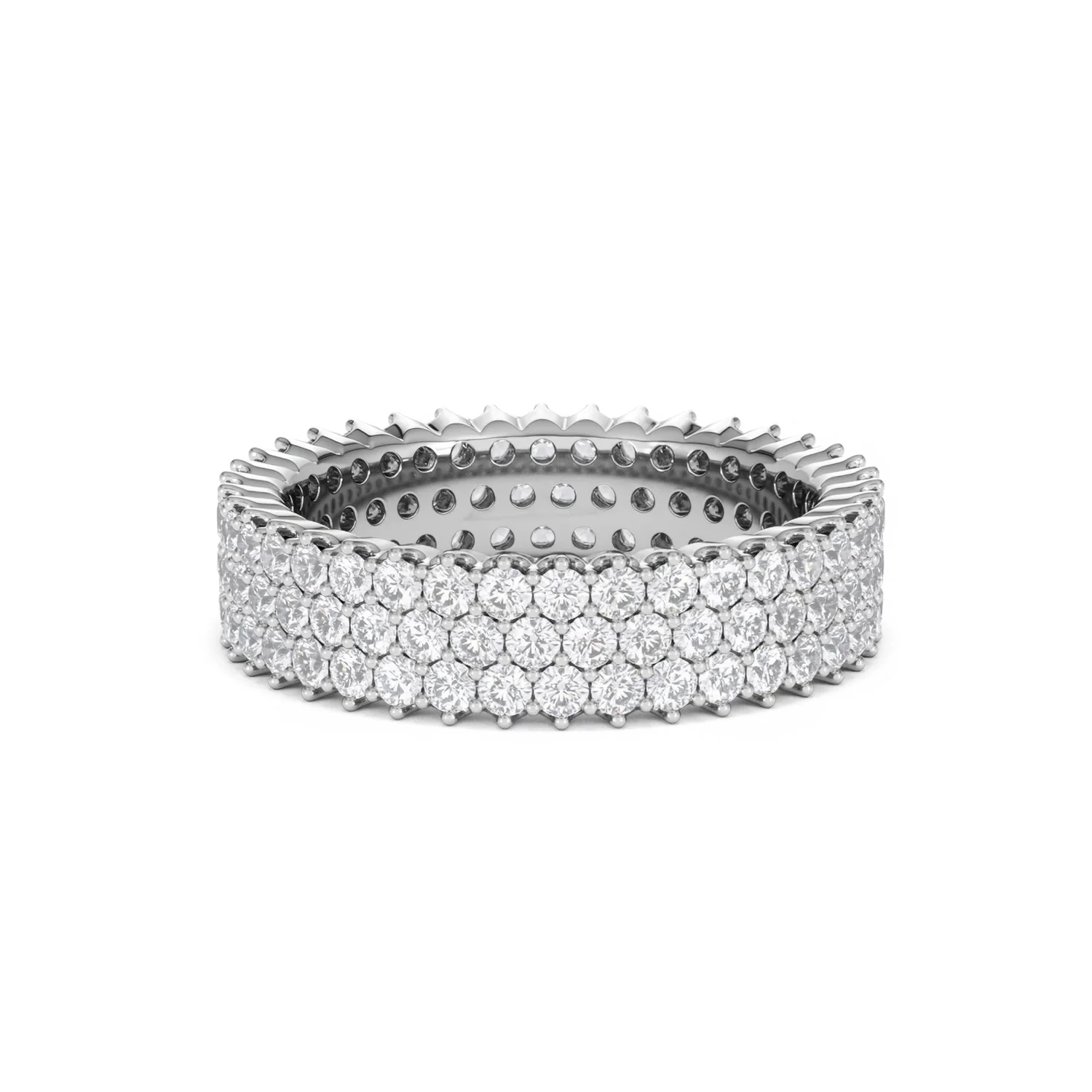 Jasmine Lab Diamond Pave Eternity Ring 2.00ct G/VS in 18K White Gold - Image 64