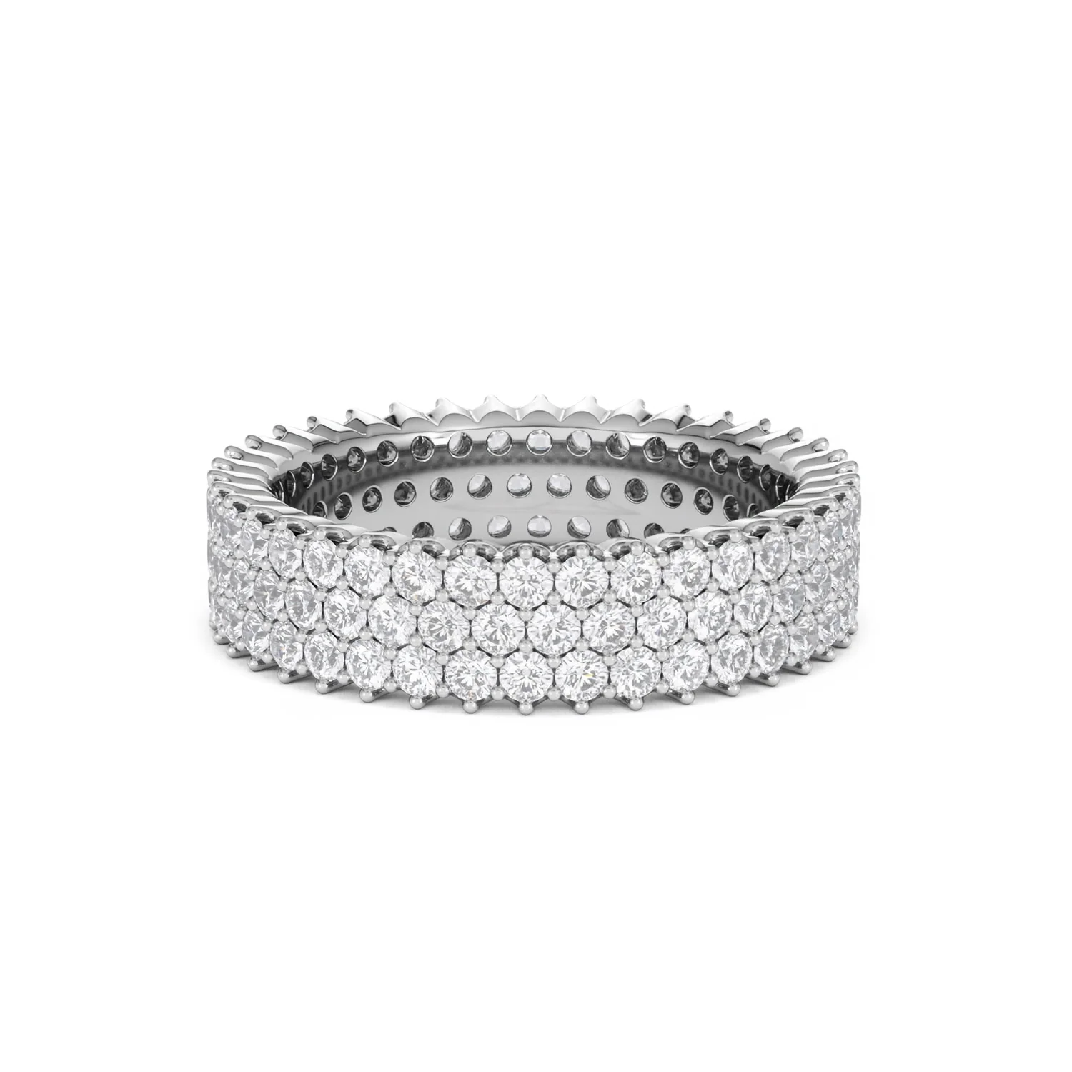 Jasmine Lab Diamond Pave Eternity Ring 2.00ct G/VS in Platinum - Image 13
