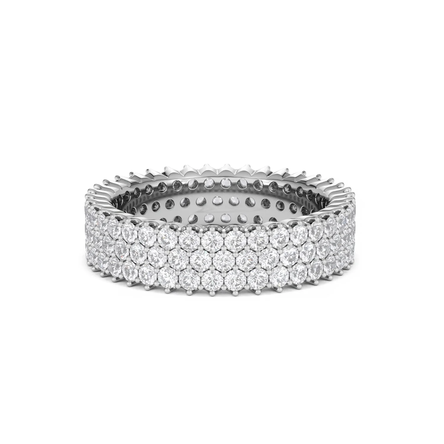 Jasmine Lab Diamond Pave Eternity Ring 2.00ct G/VS in Platinum - Image 21