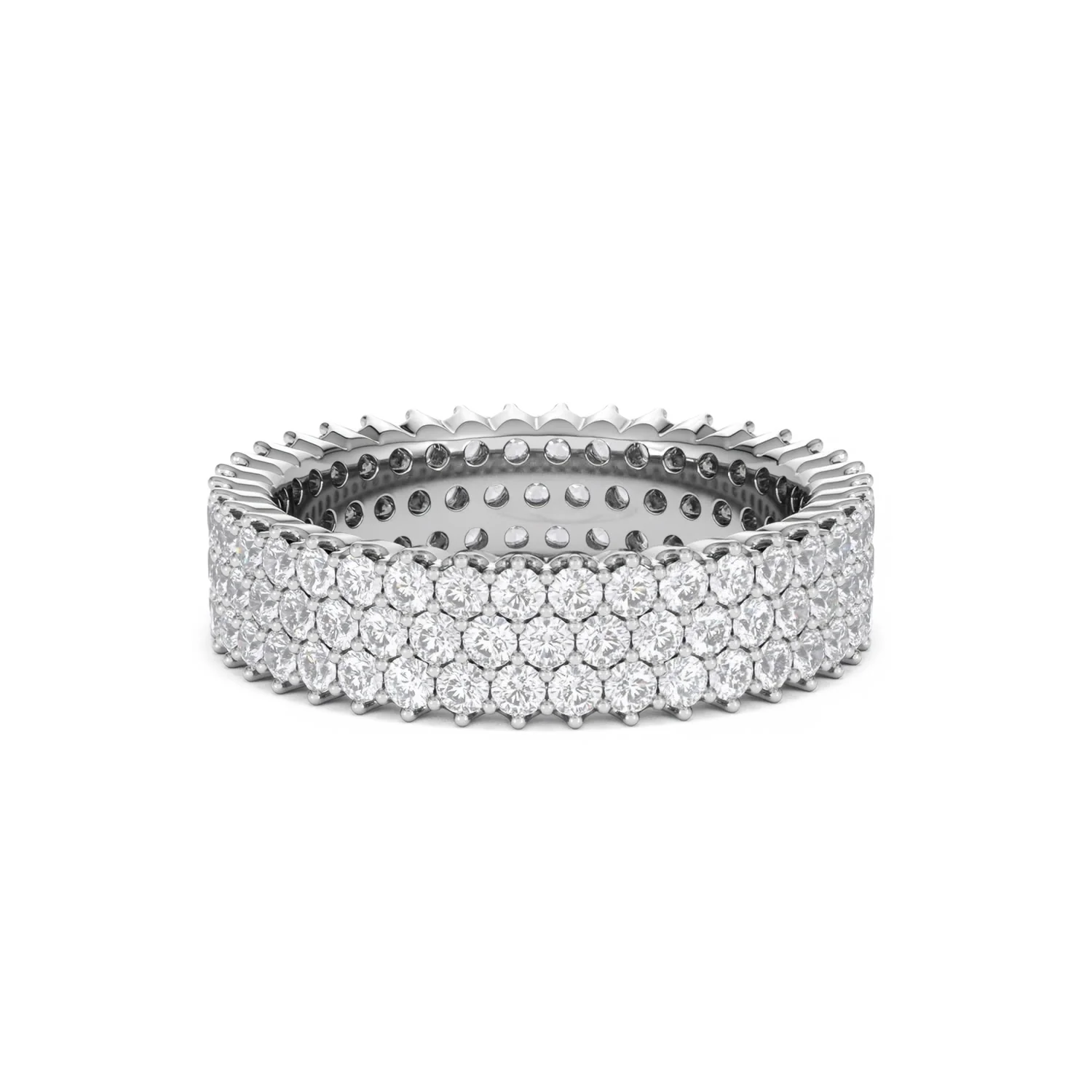Jasmine Lab Diamond Pave Eternity Ring 2.00ct G/VS in Platinum - Image 25
