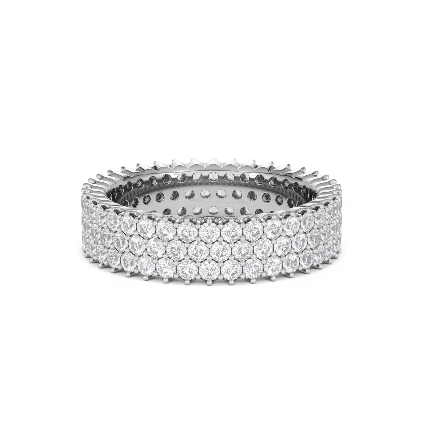 Jasmine Lab Diamond Pave Eternity Ring 2.00ct G/VS in Platinum - Image 32