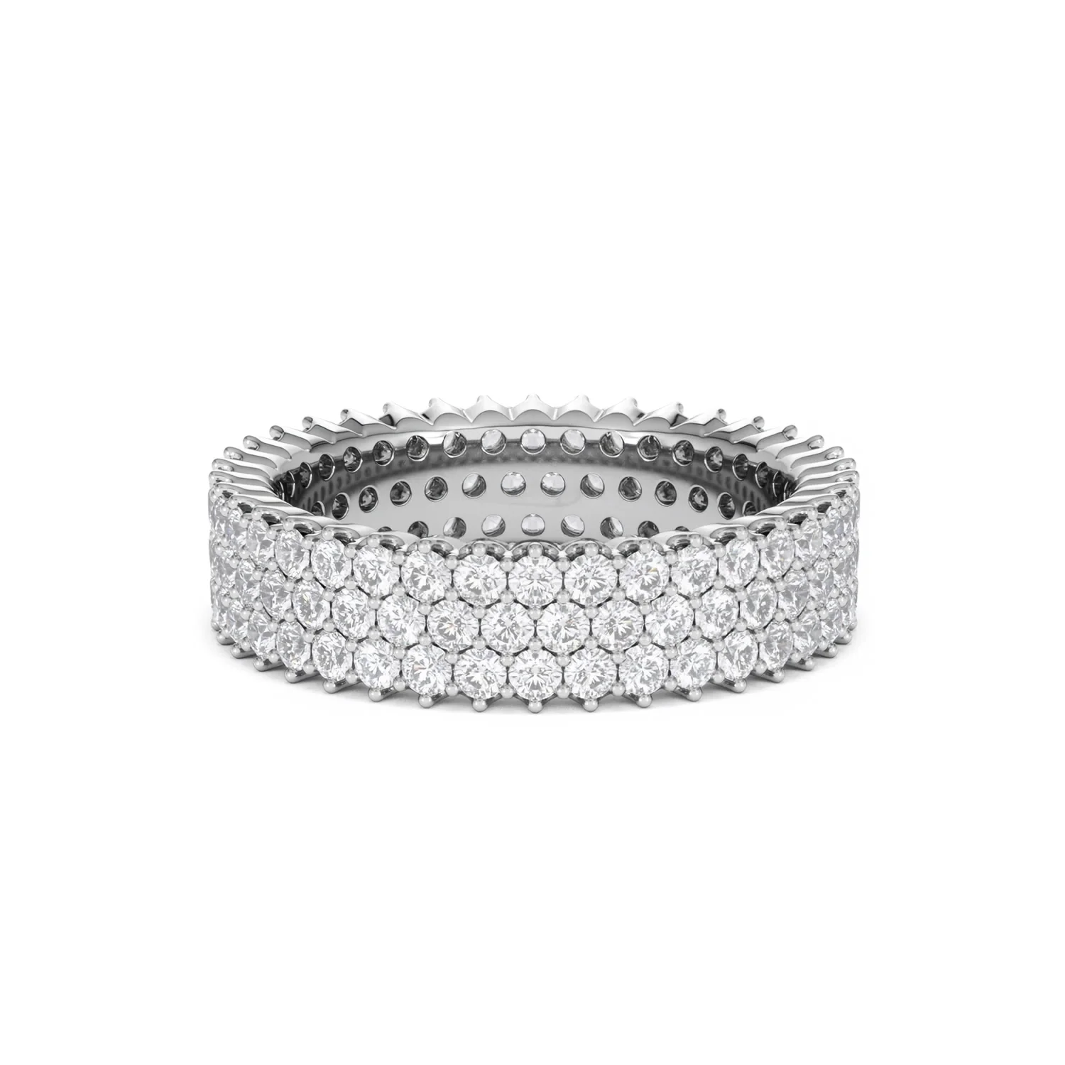 Jasmine Lab Diamond Pave Eternity Ring 2.00ct G/VS in Platinum - Image 51