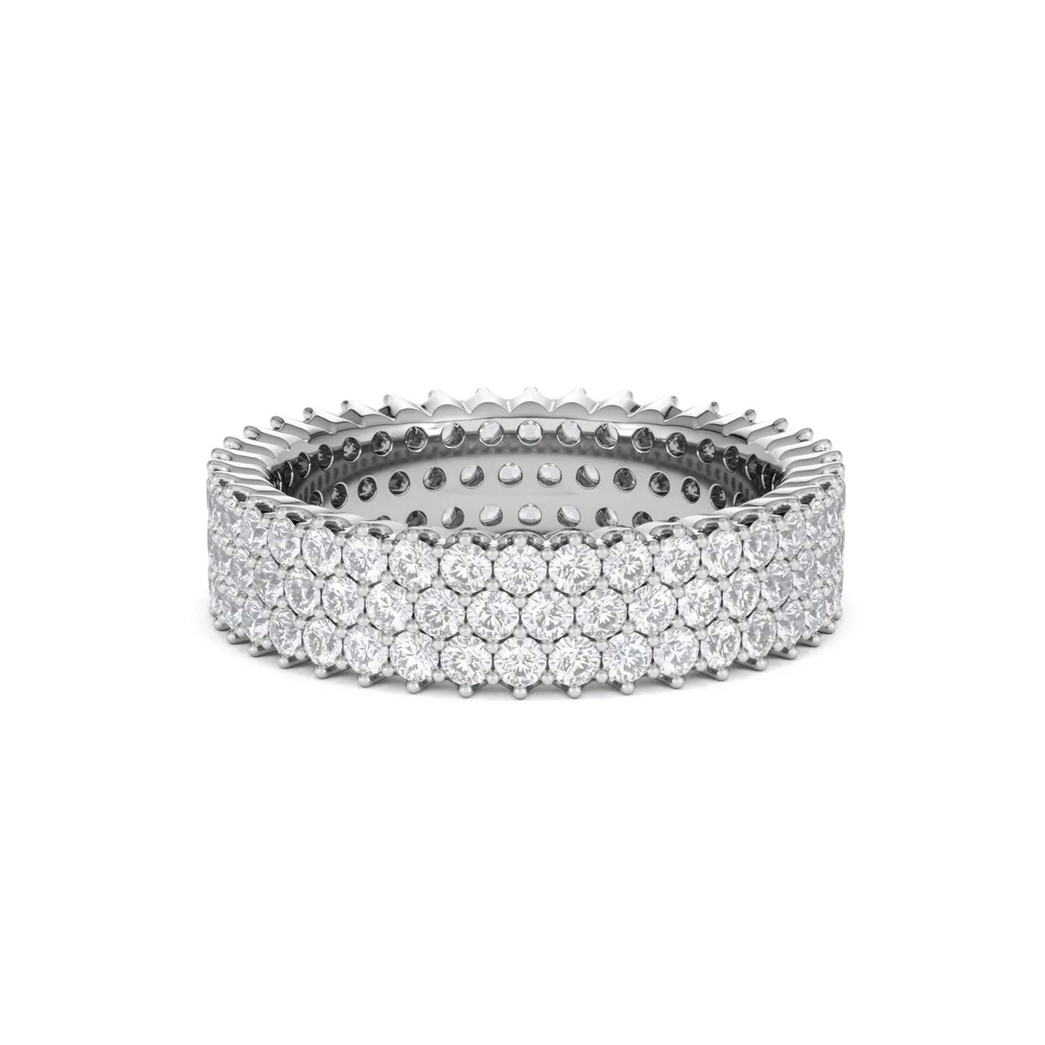 Jasmine Lab Diamond Pave Eternity Ring 2.00ct G/VS in Platinum - Image 57