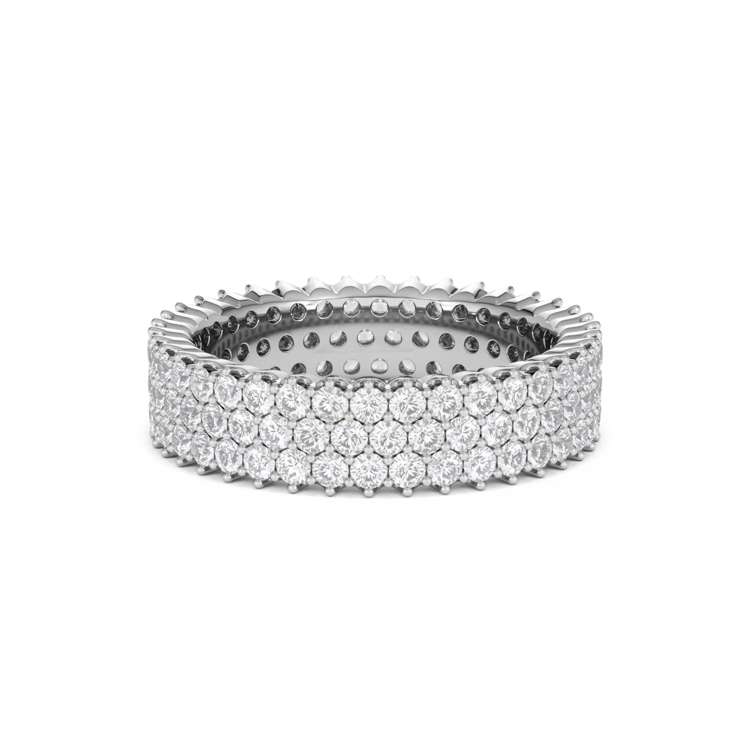 Jasmine Lab Diamond Pave Eternity Ring 2.00ct G/VS in Platinum - Image 61
