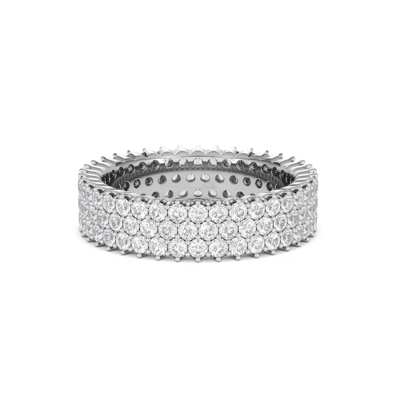 Jasmine Lab Diamond Pave Eternity Ring 2.00ct G/VS in Platinum - Image 74