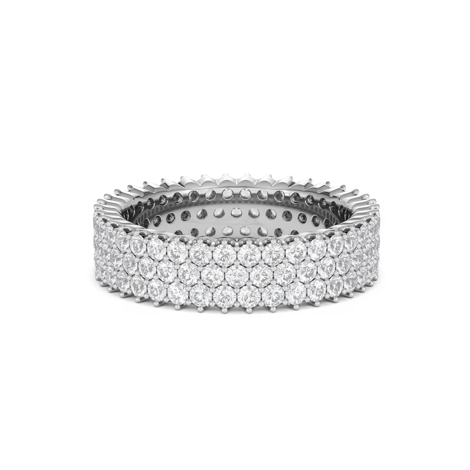 Jasmine Lab Diamond Pave Eternity Ring 2.00ct G/VS in Platinum - Image 75