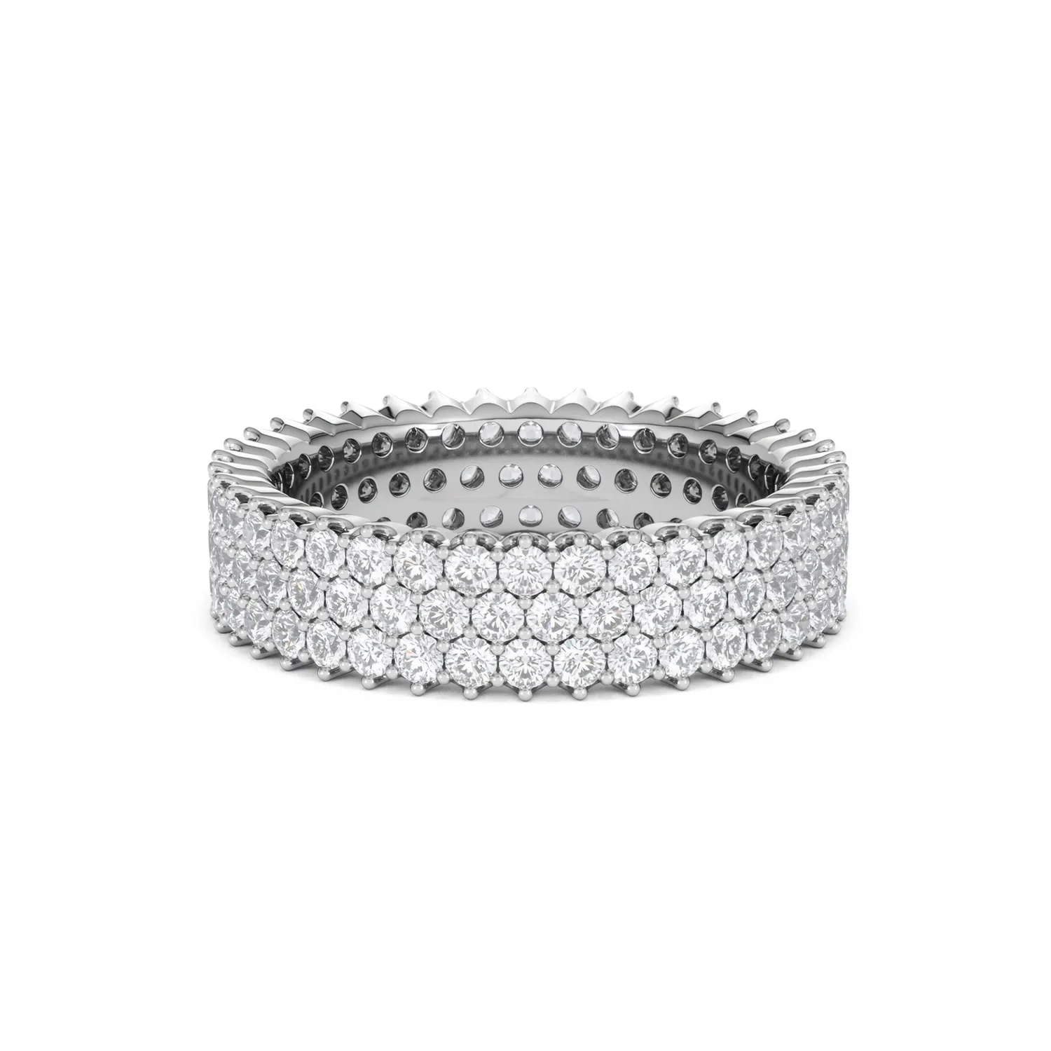 Jasmine Lab Diamond Pave Eternity Ring 2.00ct G/VS in Platinum - Image 78