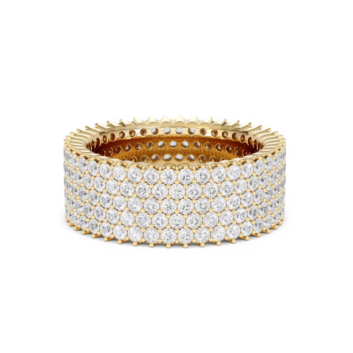 Jasmine Lab Diamond Pave Eternity Ring 3.00ct G/VS in 18K Gold - Image 15