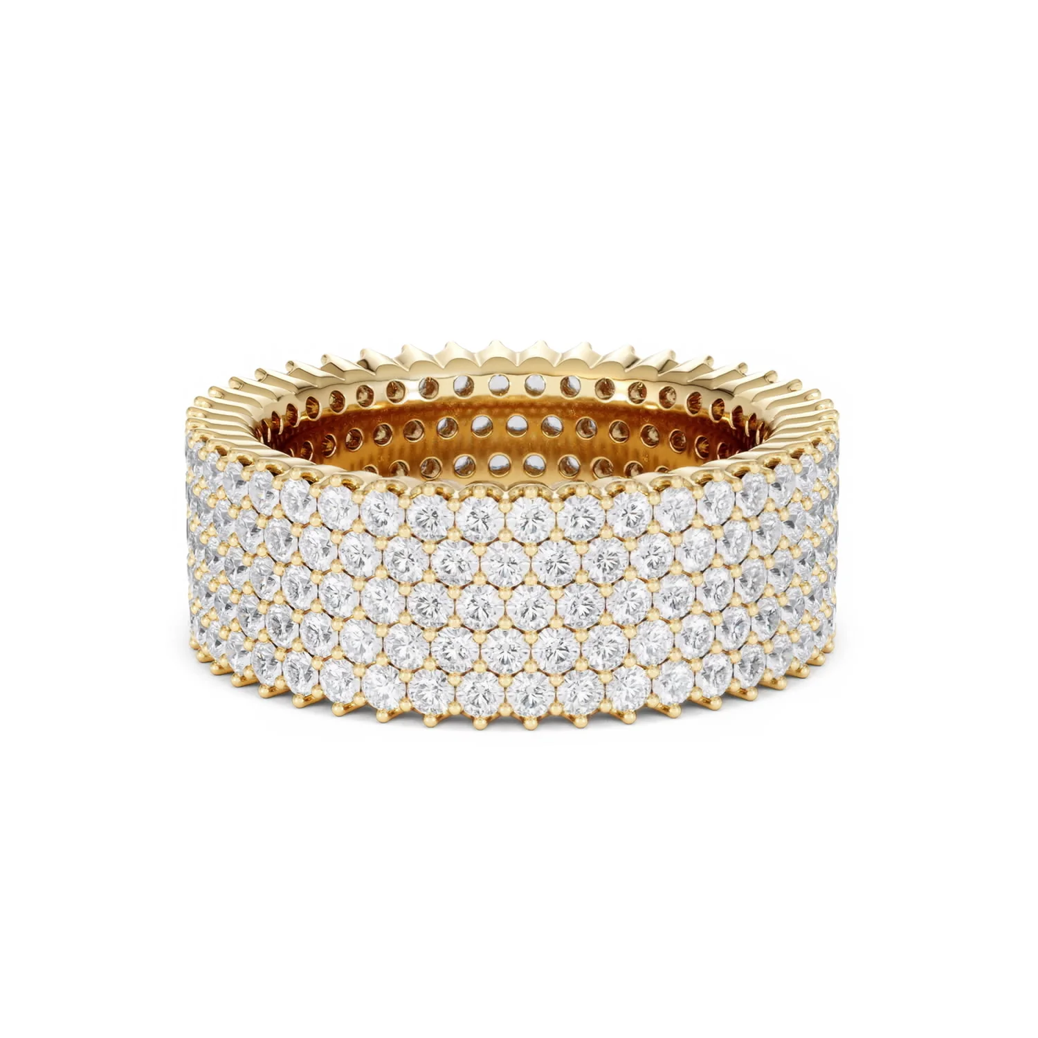 Jasmine Lab Diamond Pave Eternity Ring 3.00ct G/VS in 18K Gold - Image 22
